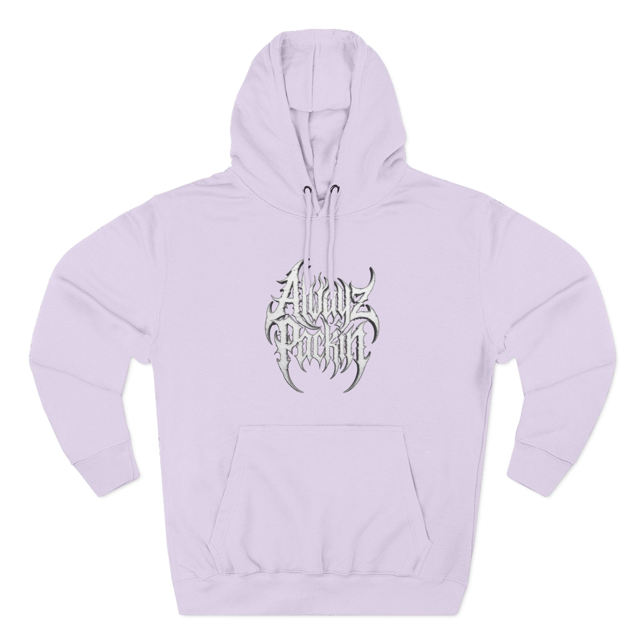 Abstract Tribal Logo hoodie | minimalist black emblem on white pullover