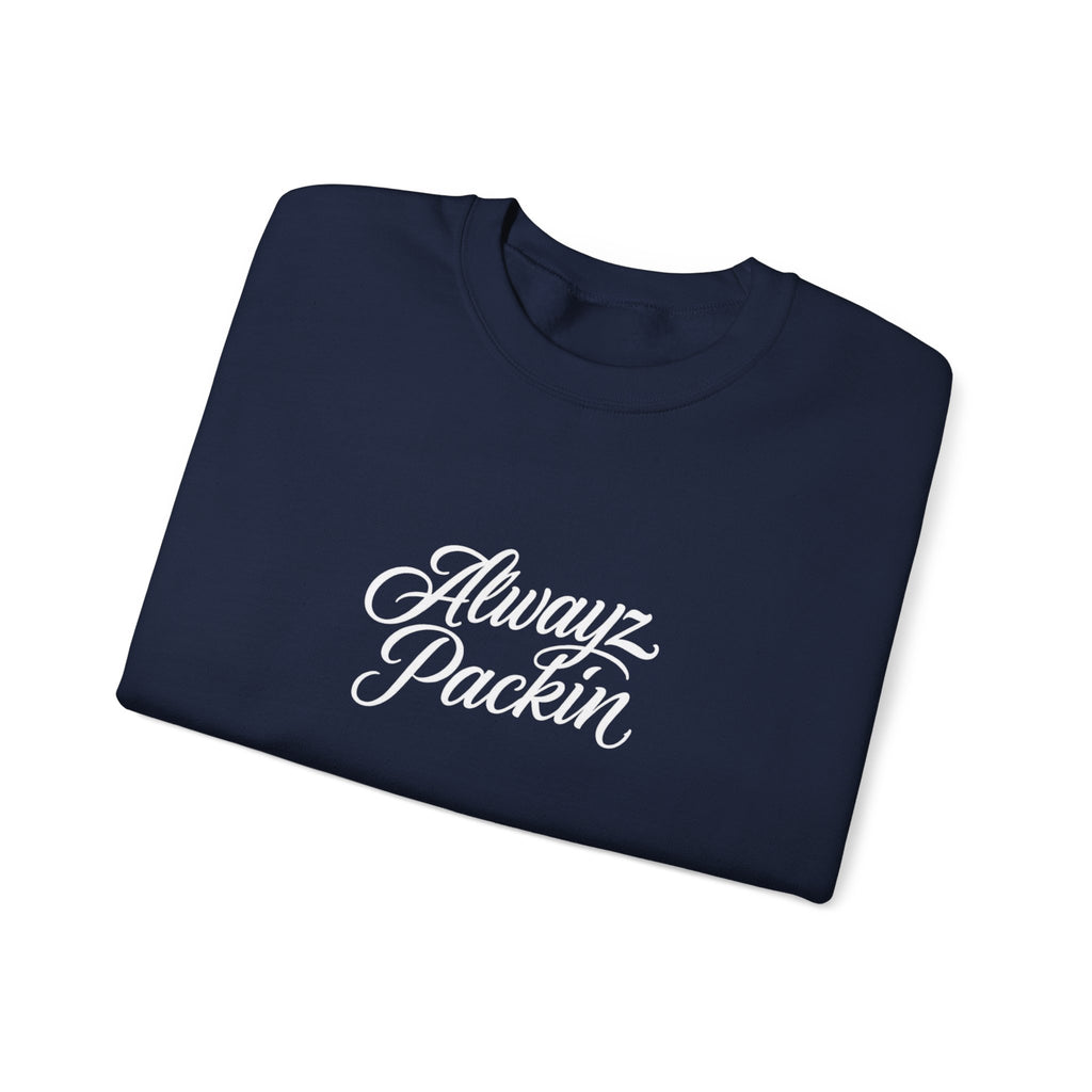 "Alwayz Packin" Front with Skull & Crossed Pistols Back