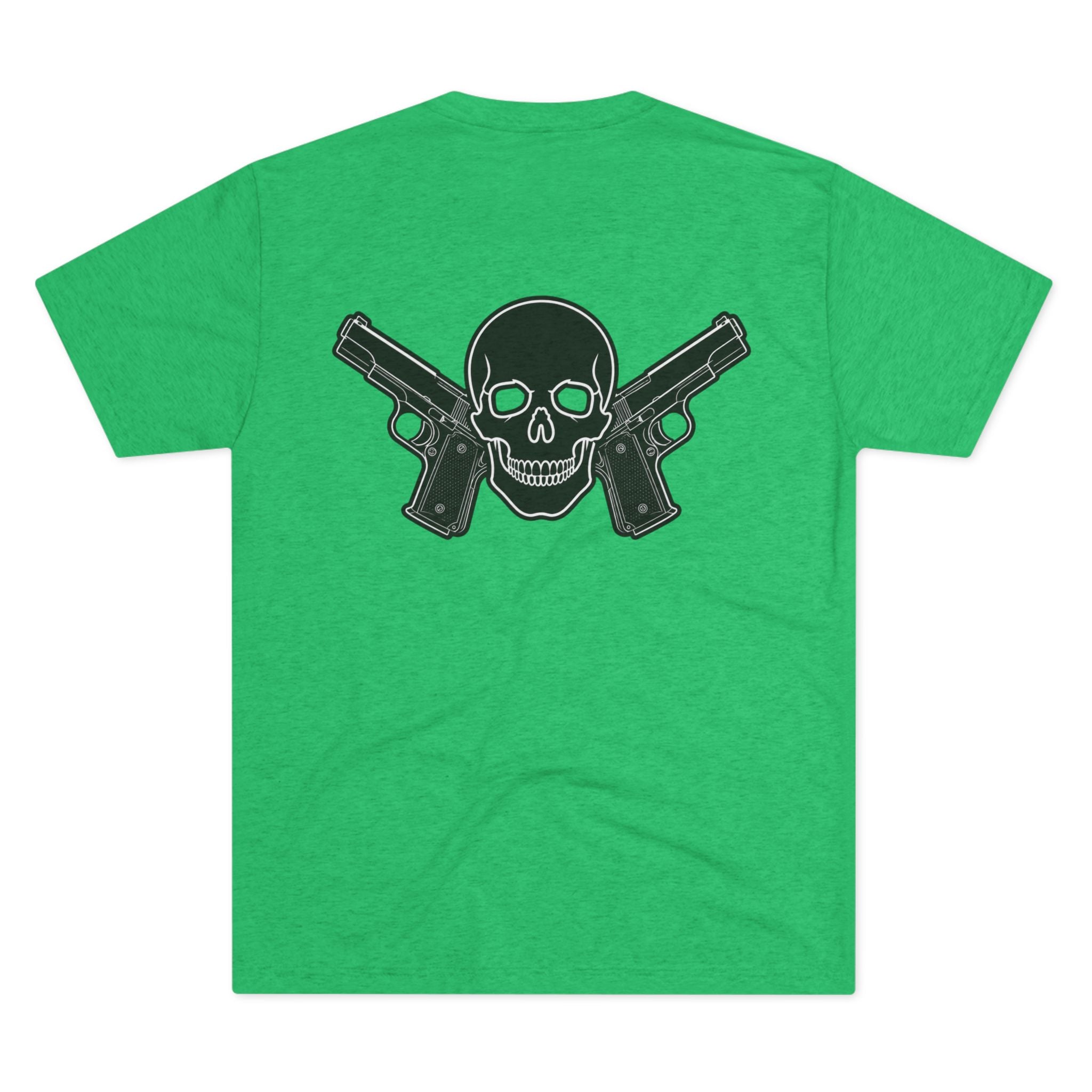 Tri- Blend Always Packin front Skull and Cross Bones back