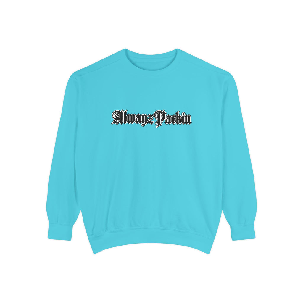 Alwayz Packin Front/ Skull and Guns with Rocker Back Sweatshirt