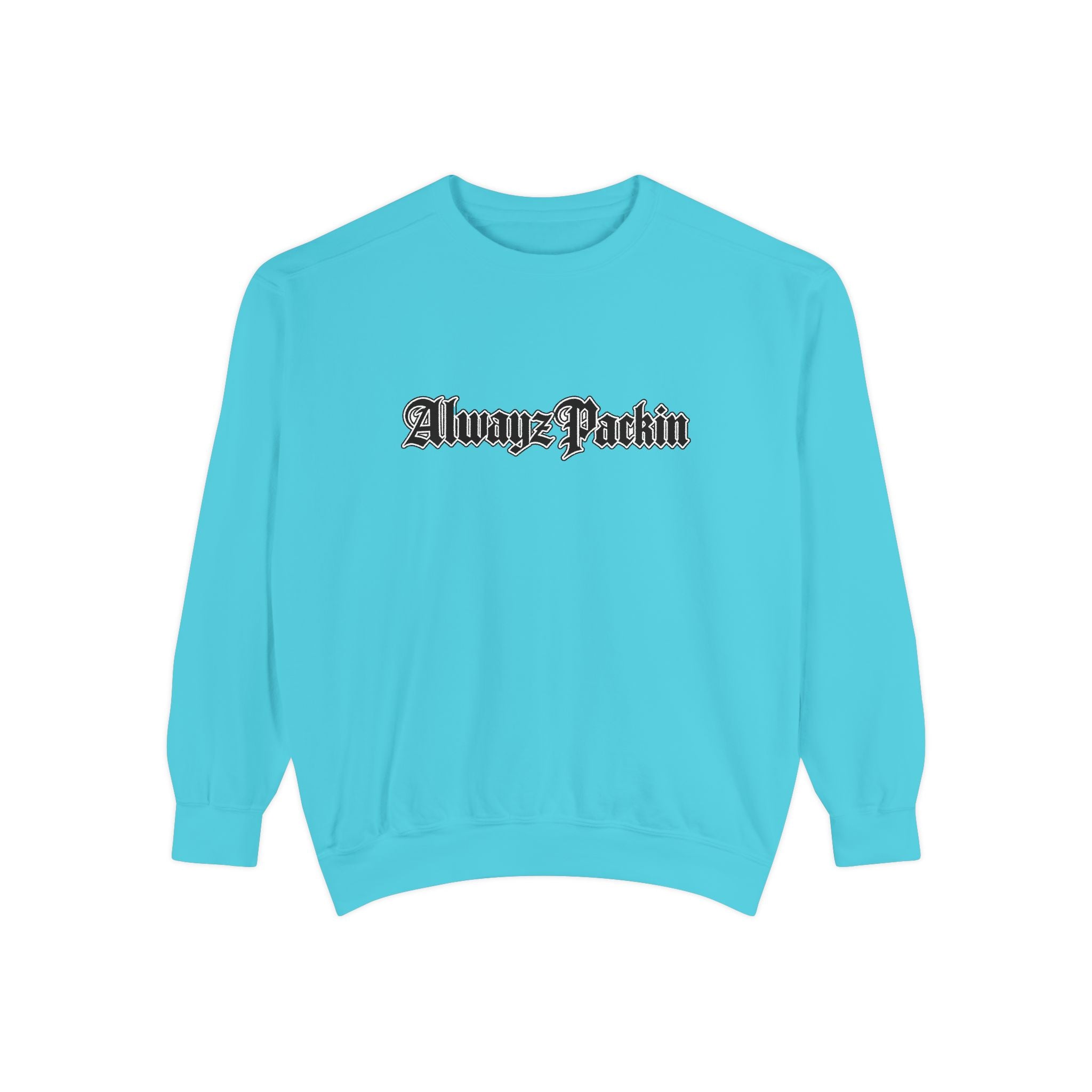 Alwayz Packin Front/ Skull and Guns with Rocker Back Sweatshirt