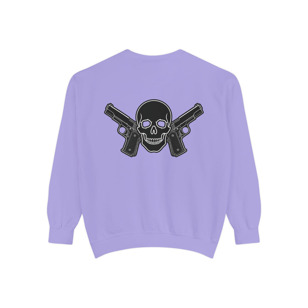 Alwayz Packin Front/ Skull and Guns Back Sweatshirt