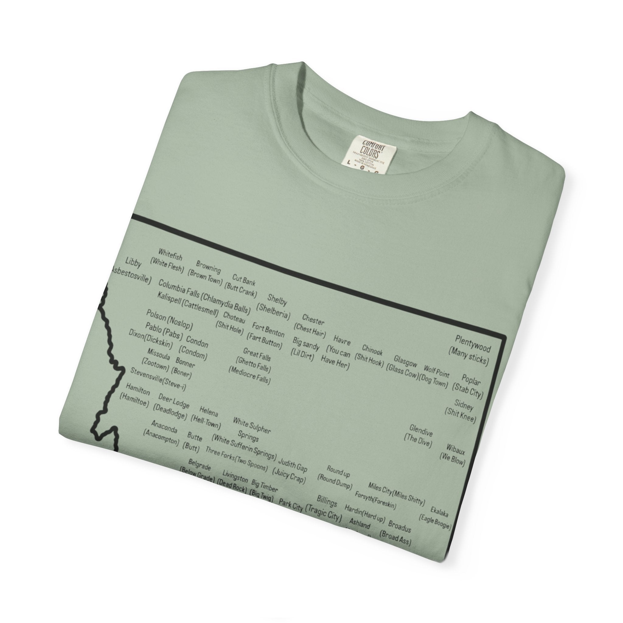 Montana Towns and Nicknames T-Shirt