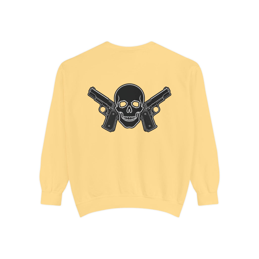 Alwayz Packin Front/ Skull and Guns Back Sweatshirt