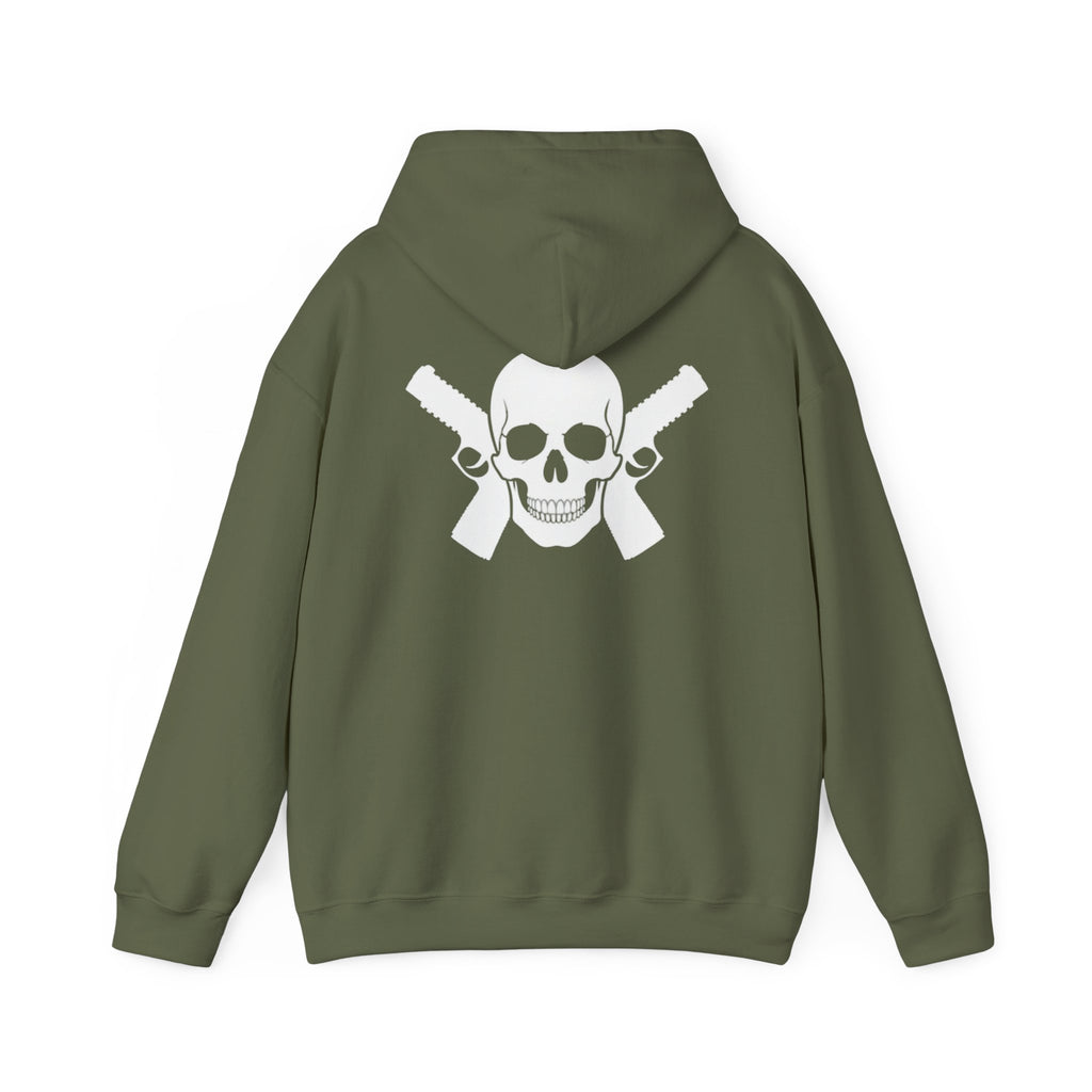 Alwayz packin Front/ Skull and guns back