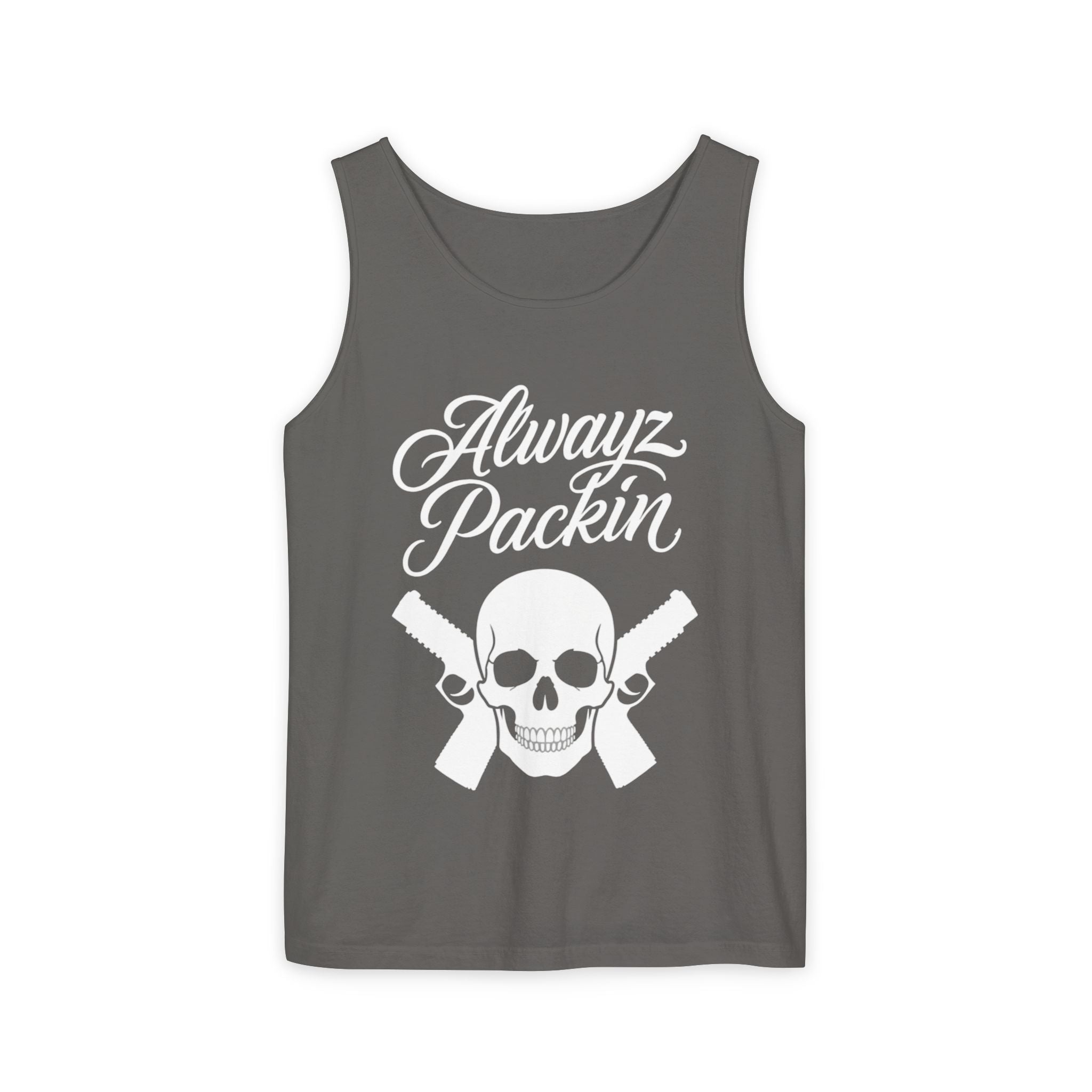 Alwayz Packin White Print Tank