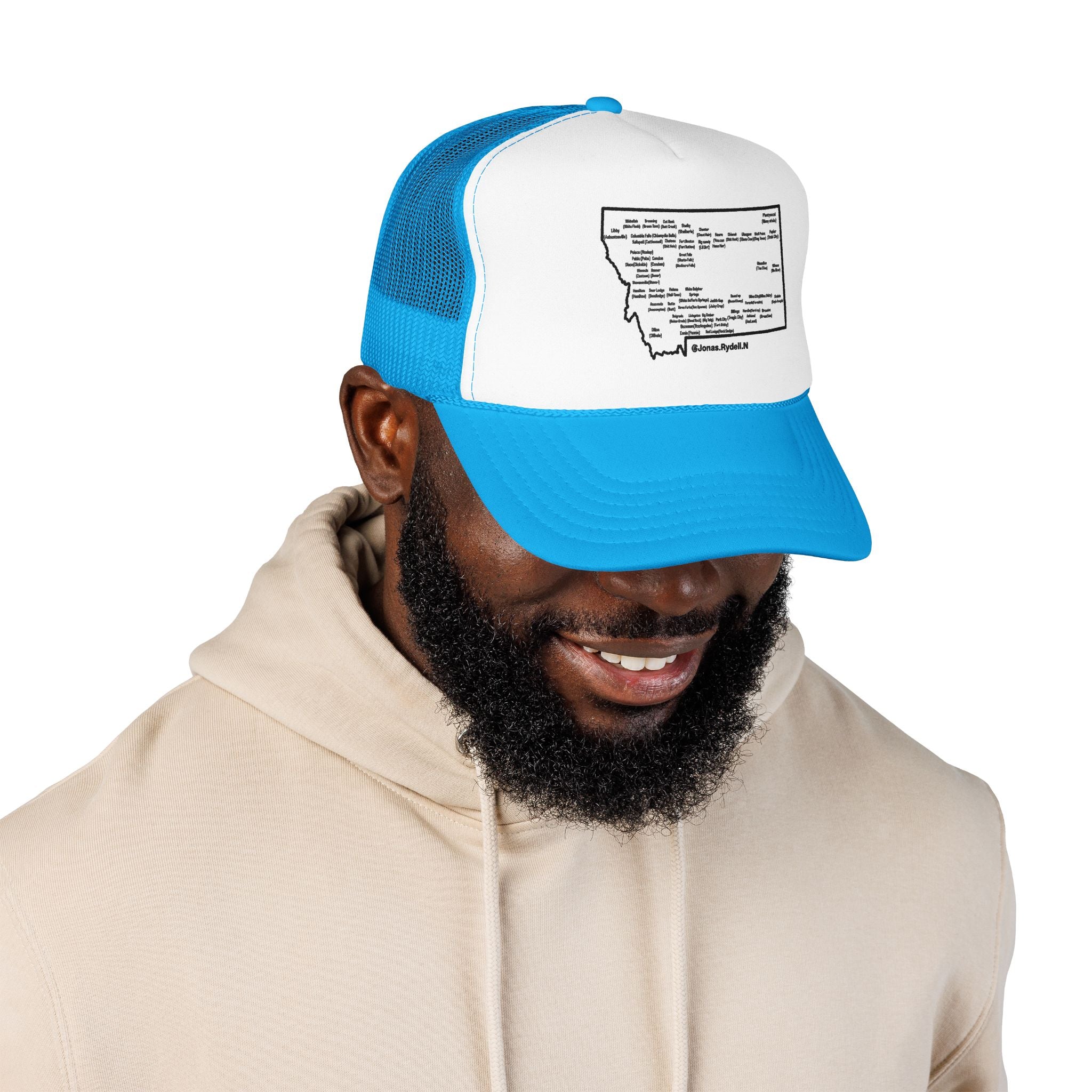 Montana Map Trucker Hat — Vintage Road Map Design