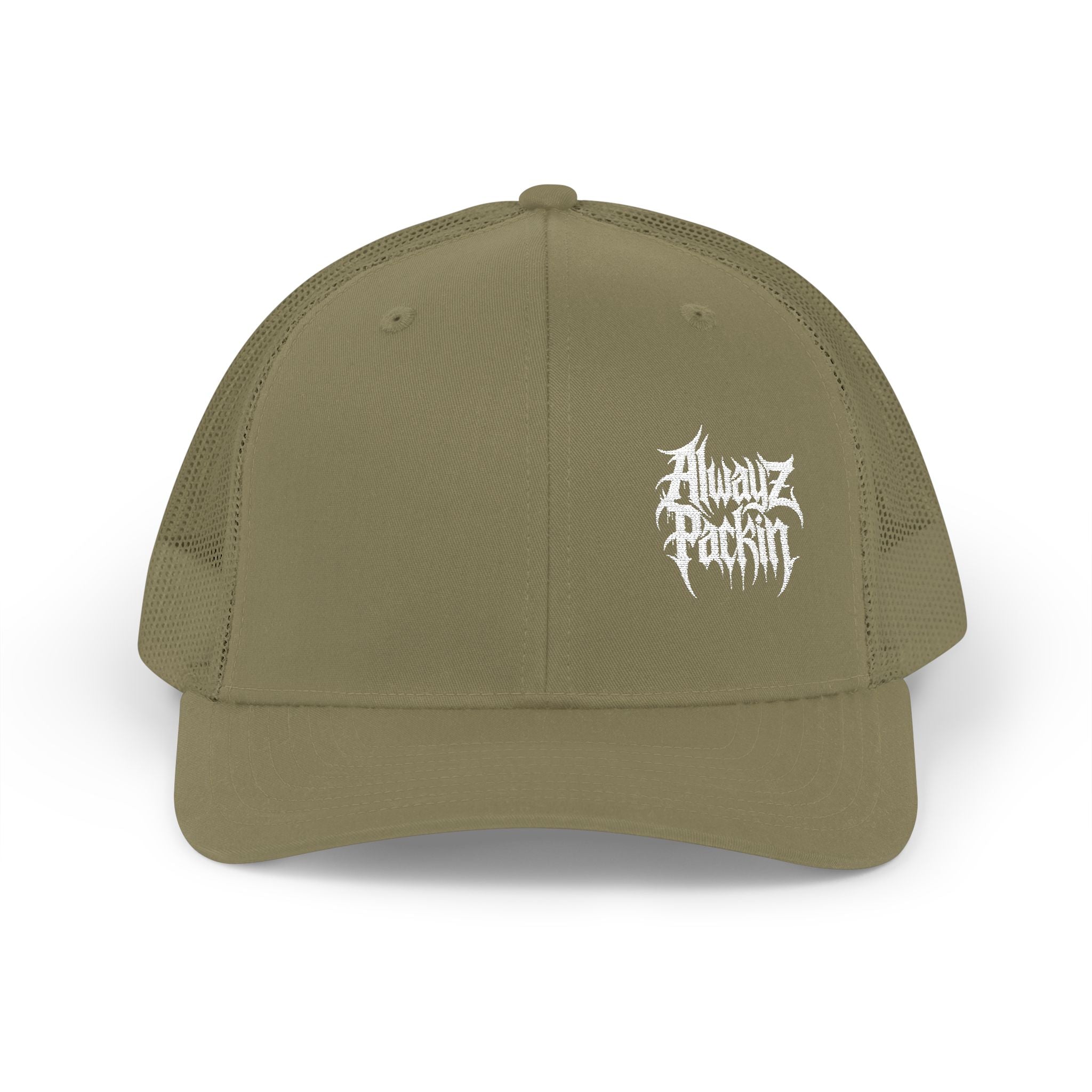 Embroidered Alwayz Packin Heavy Metal Print