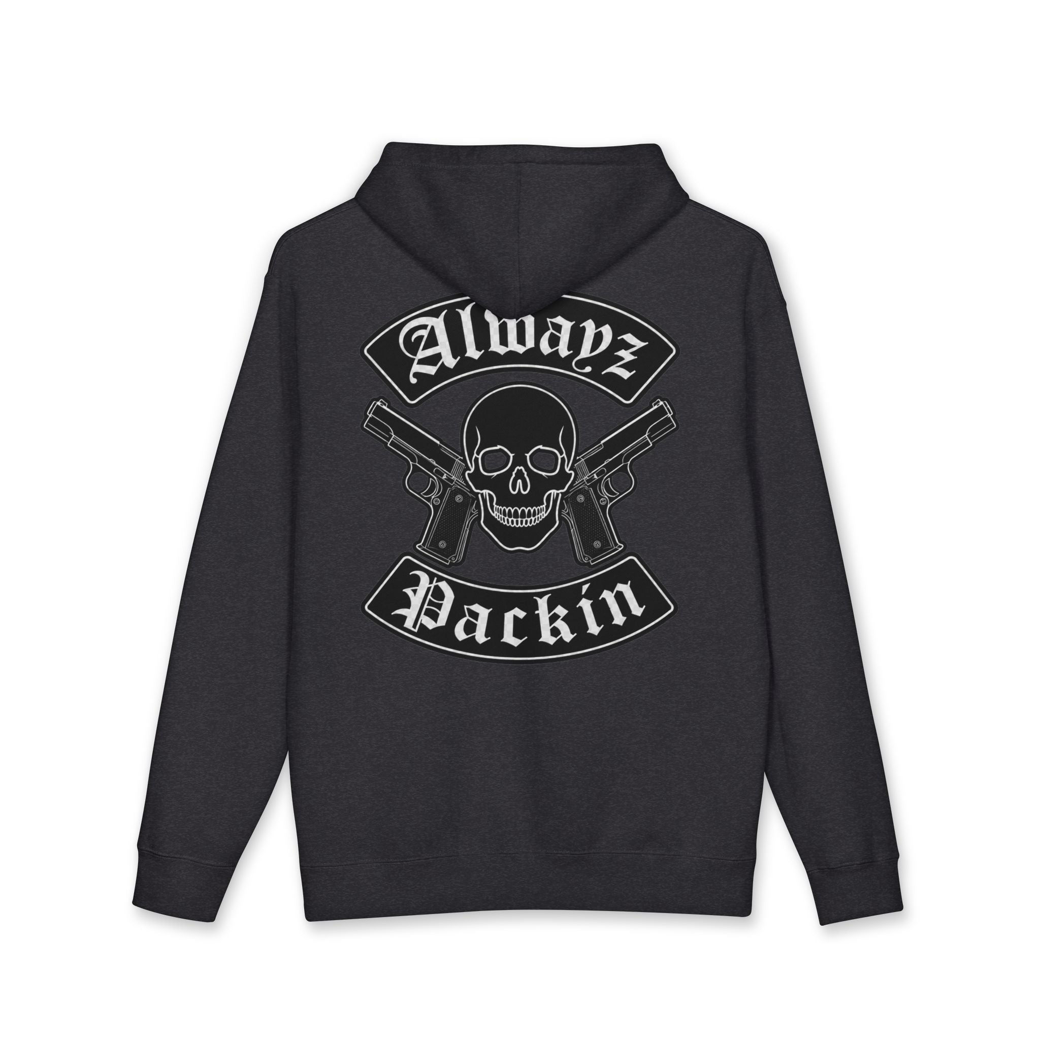 Alwayz Packin Front/ Skull and Guns Back with Rocker