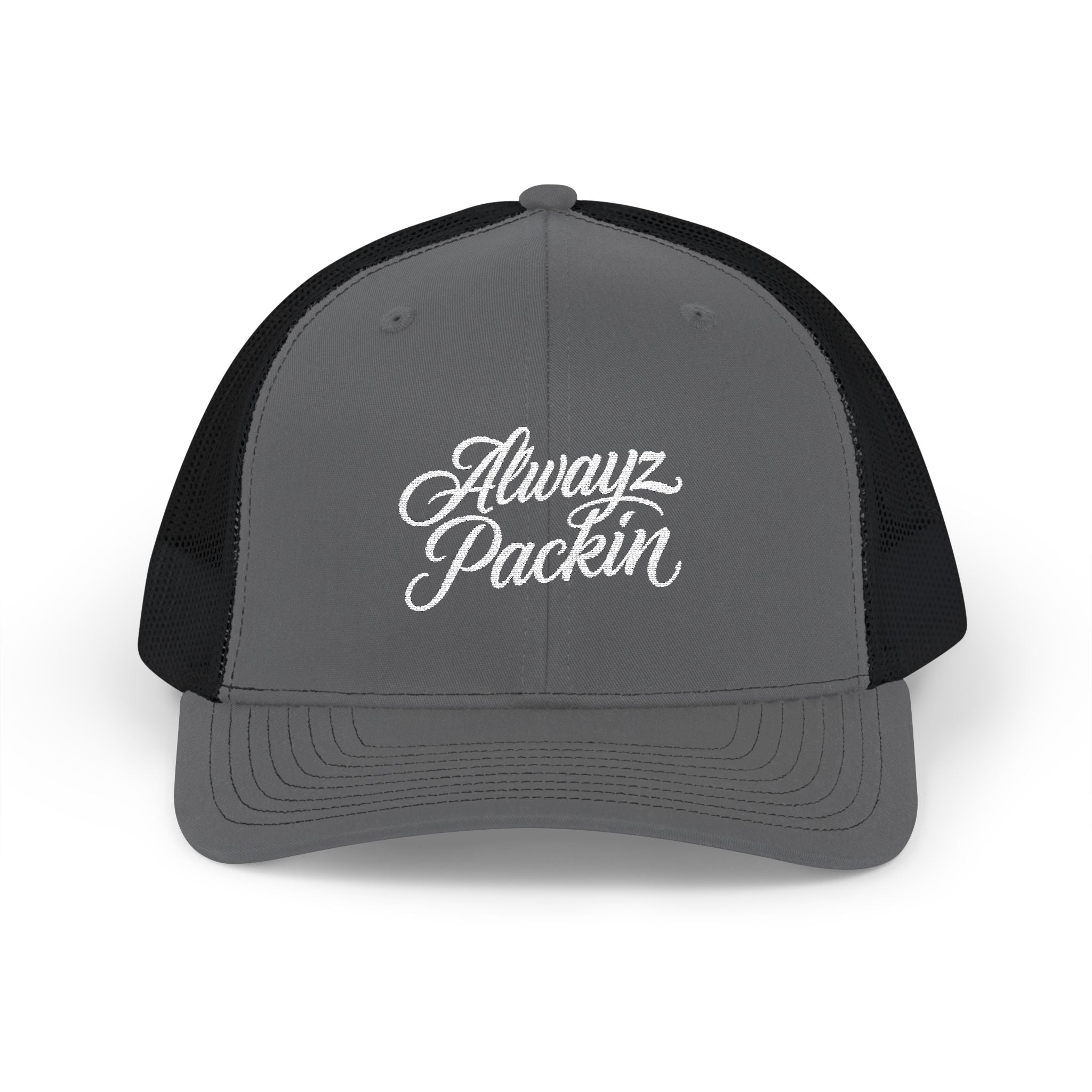 Embroidered Alwayz Packin Snapback Trucker Cap