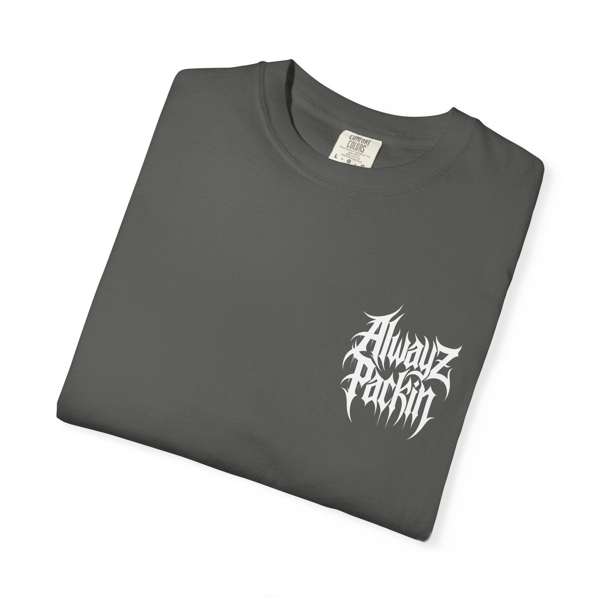 Alwayz Packin Metal Print Front/ Skull and Bones in back