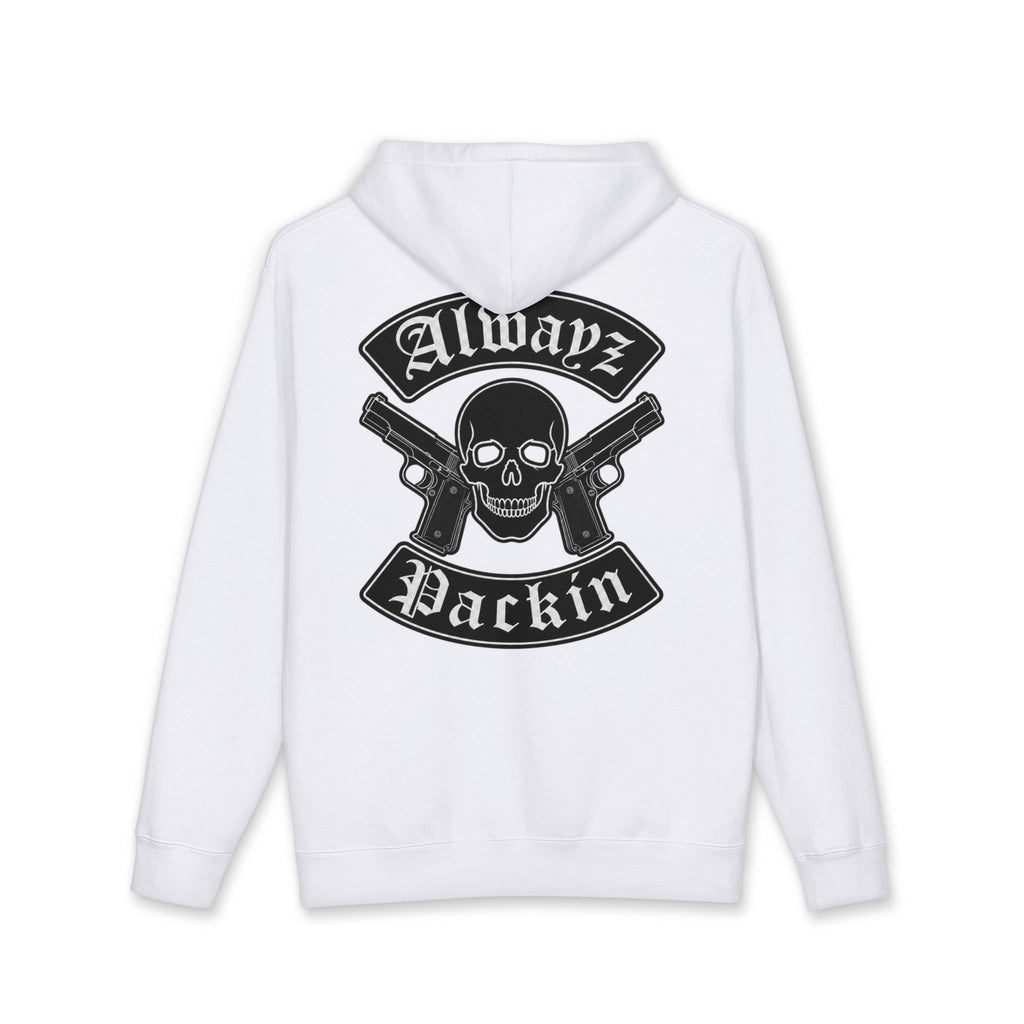 Alwayz Packin Front/ Skull and Guns Back with Rocker
