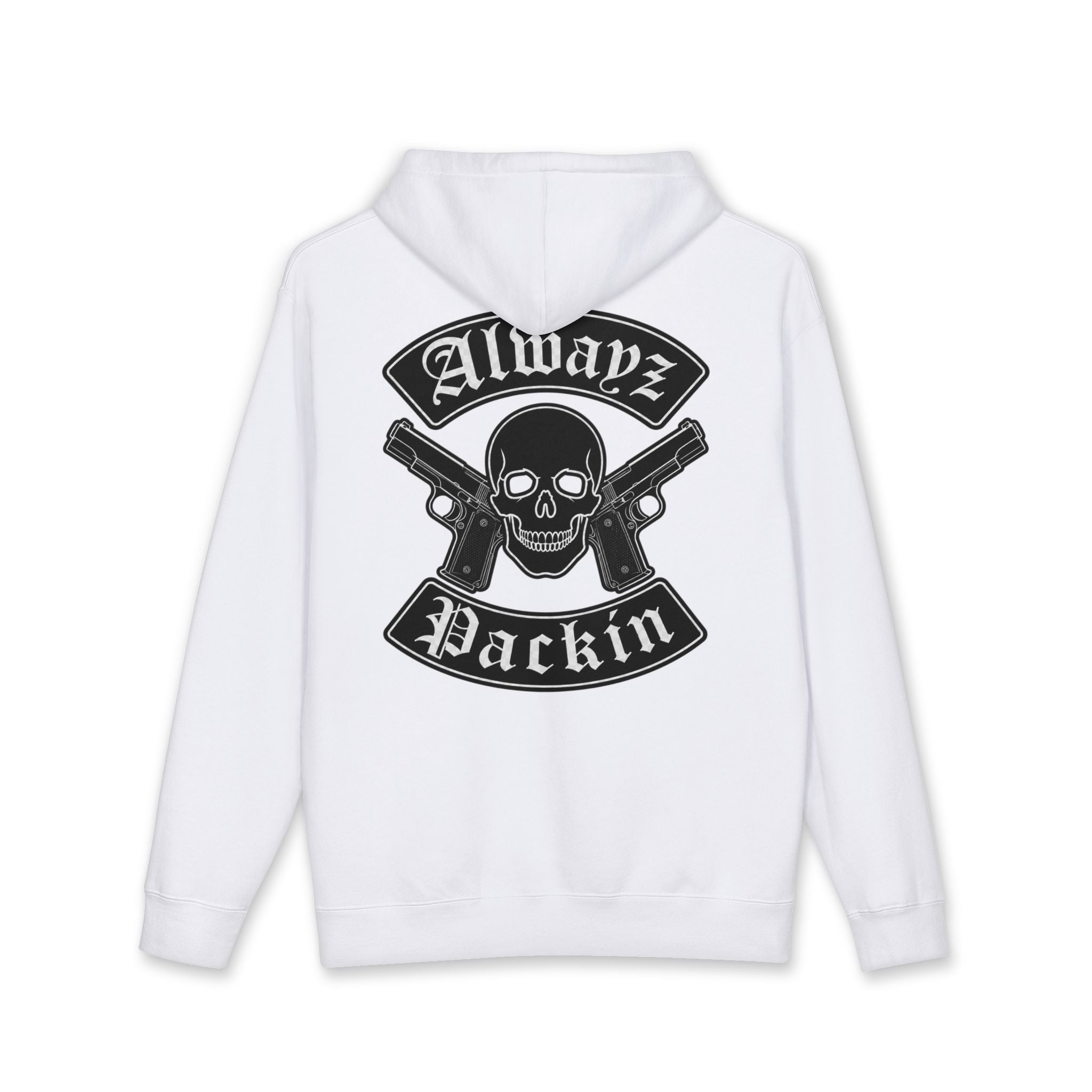 Alwayz Packin Front/ Skull and Guns Back with Rocker