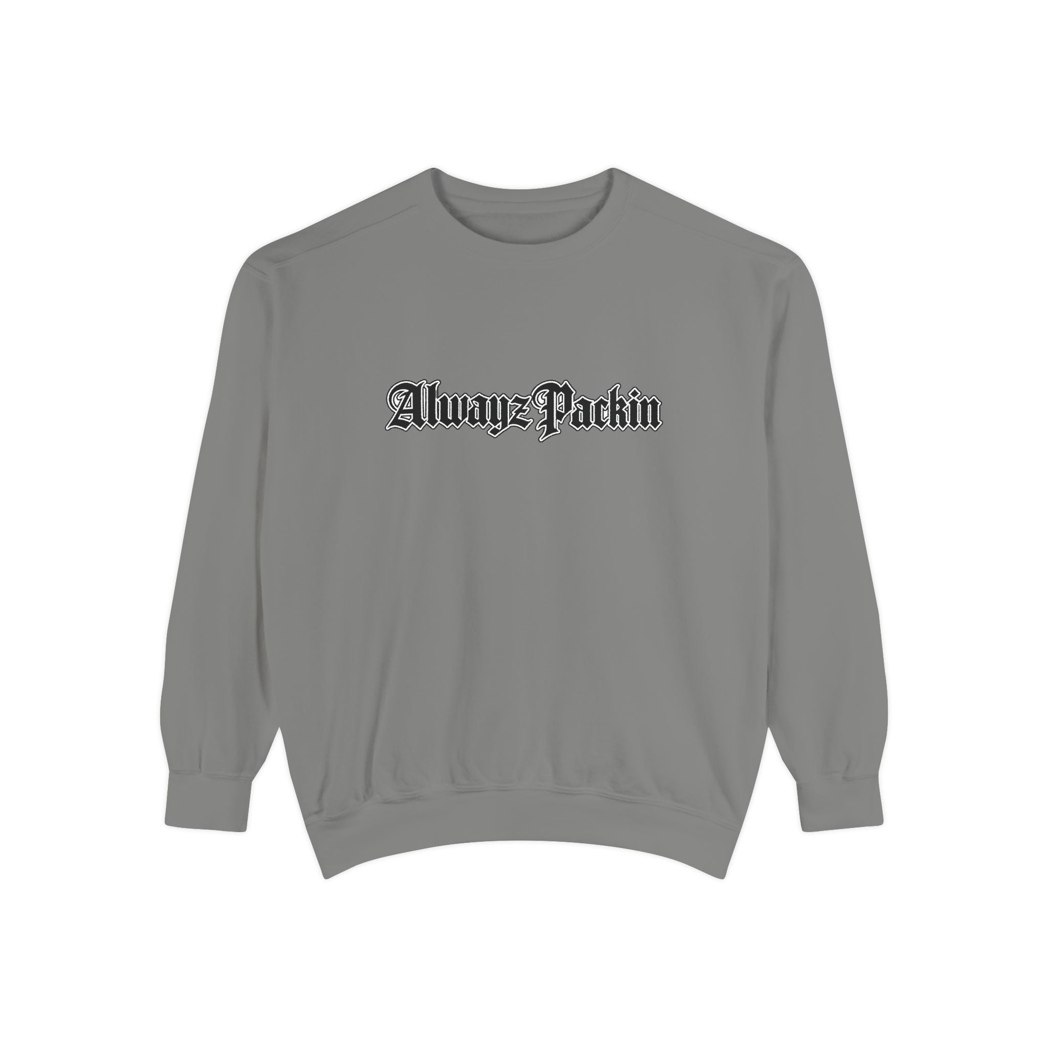 Alwayz Packin Front/ Skull and Guns with Rocker Back Sweatshirt