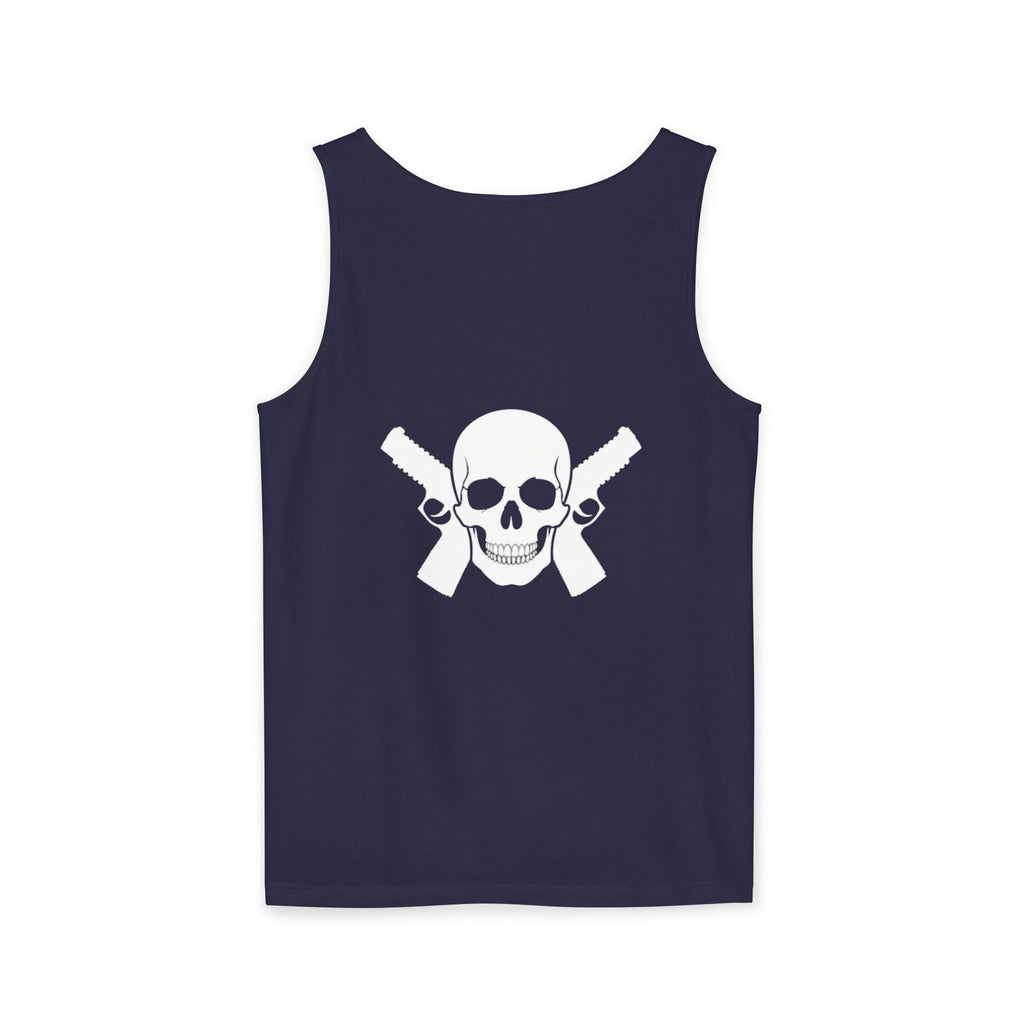 Alwayz Packin Heavy Metal Front Skull Guns back Tank