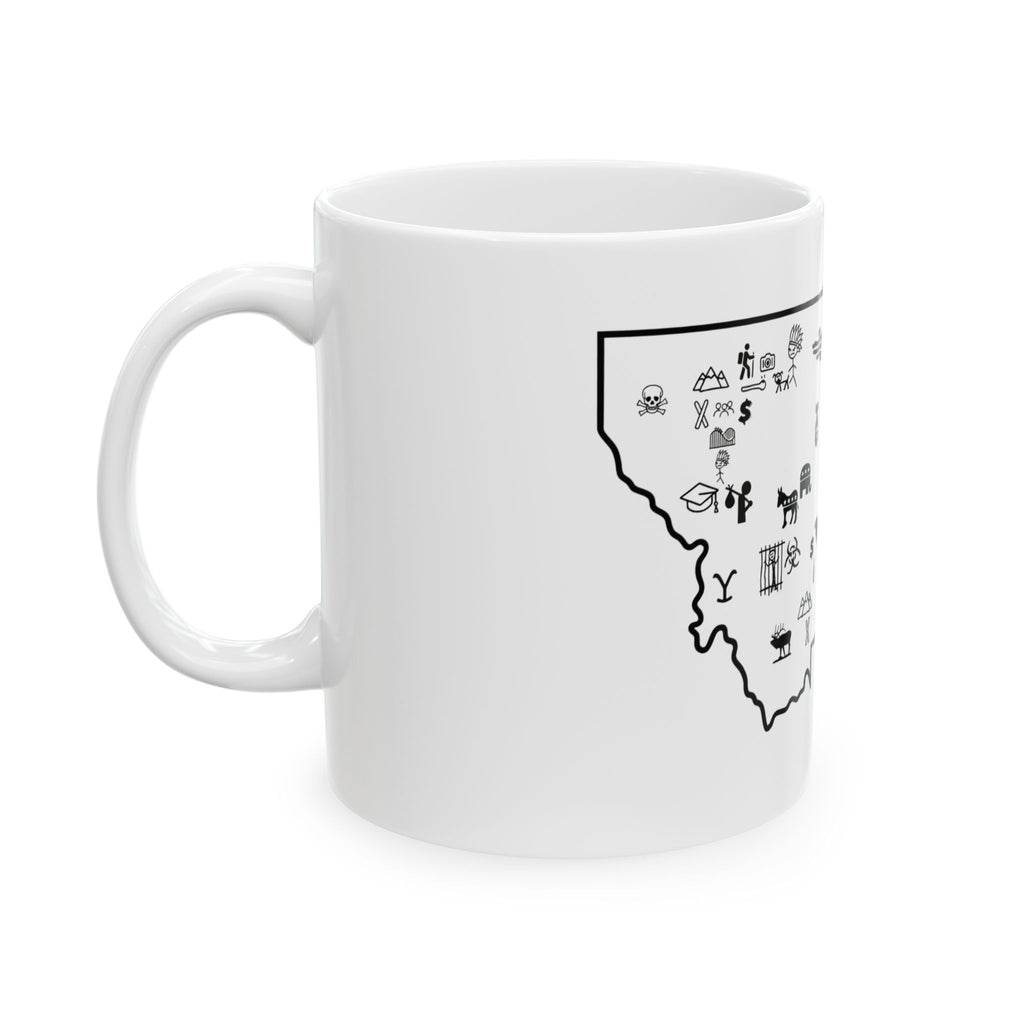 Real Montana Map ceramic mug