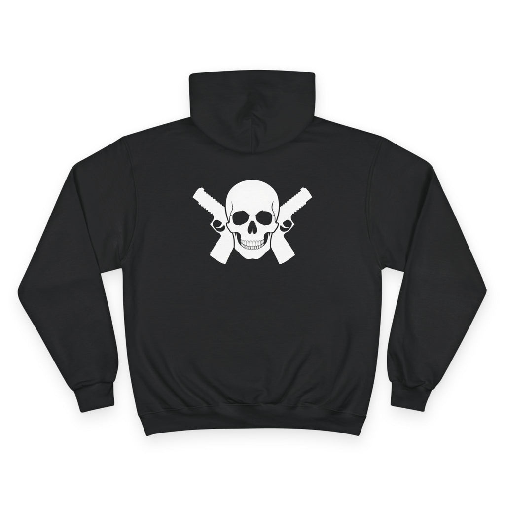 Champion Hoodie  "Alwayz Packin" Script Hoodie with Skull & Guns Back