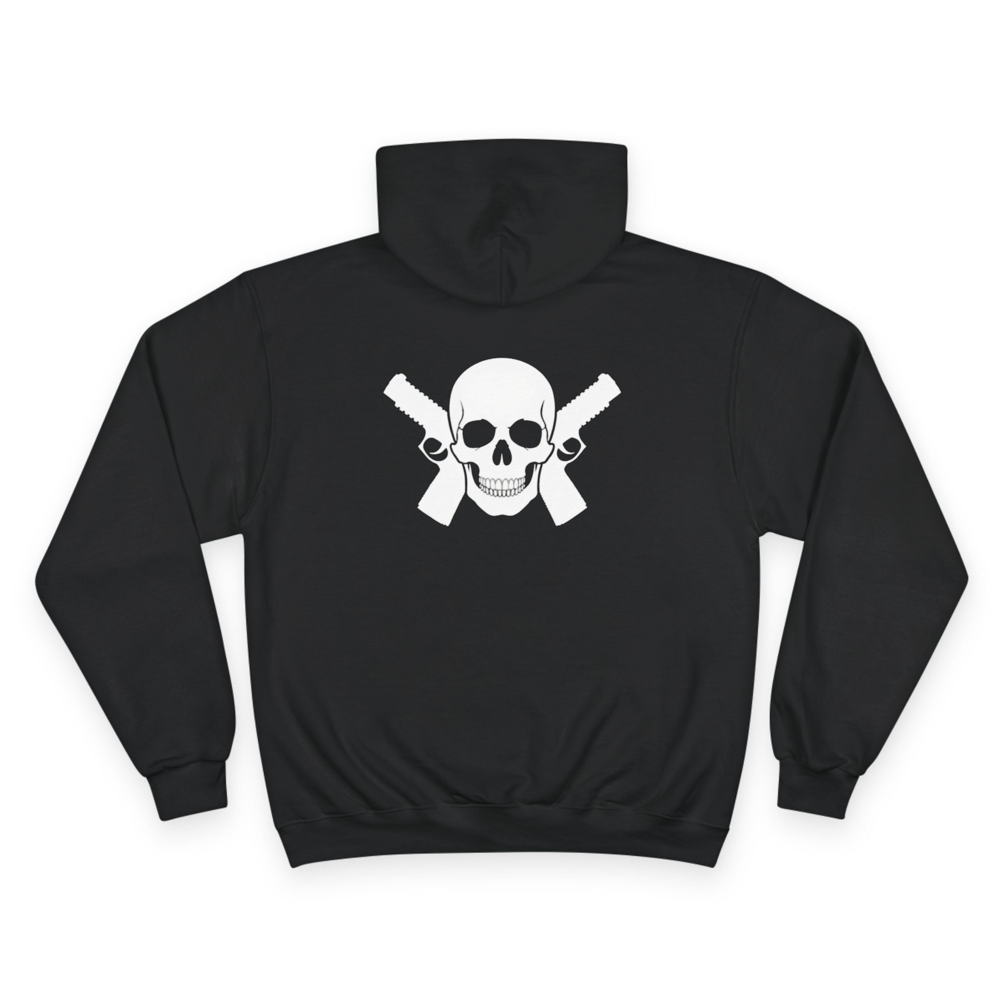Champion Hoodie  "Alwayz Packin" Script Hoodie with Skull & Guns Back