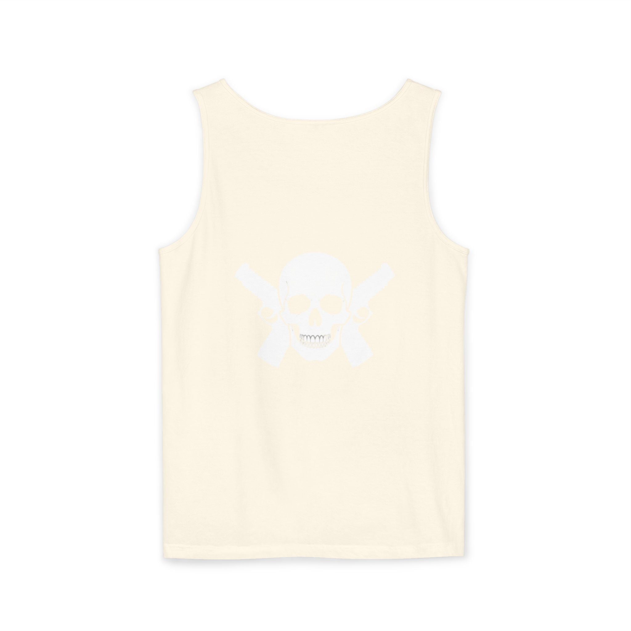 Alwayz Packin Heavy Metal Front Skull Guns back Tank