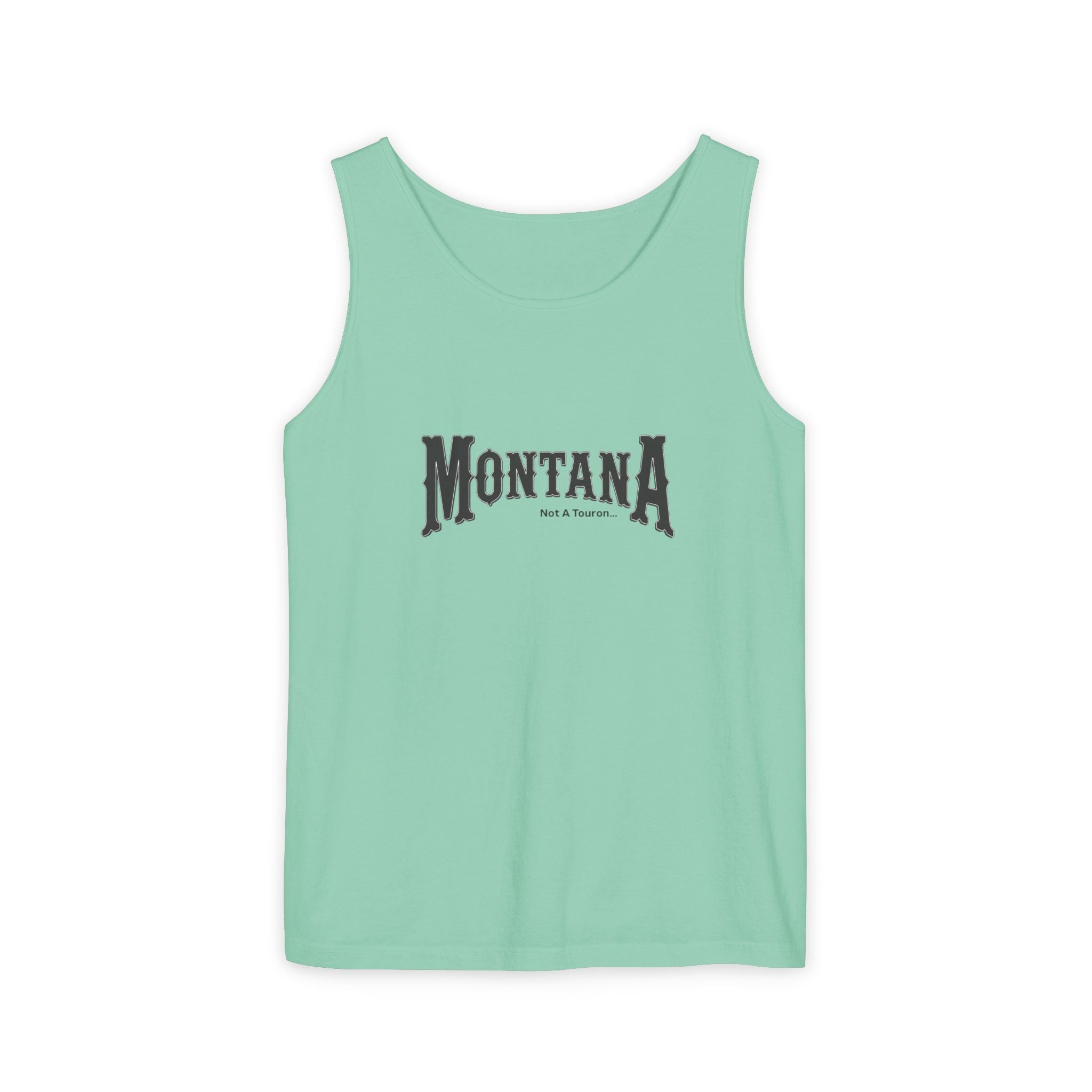 Montana (Not A Touron) Front/ Towns and Nicknames Map Back Tank Top
