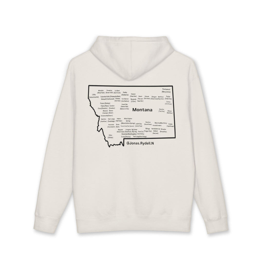 Montana (Not a Touron) Front/ Map with Towns and Nicknames back