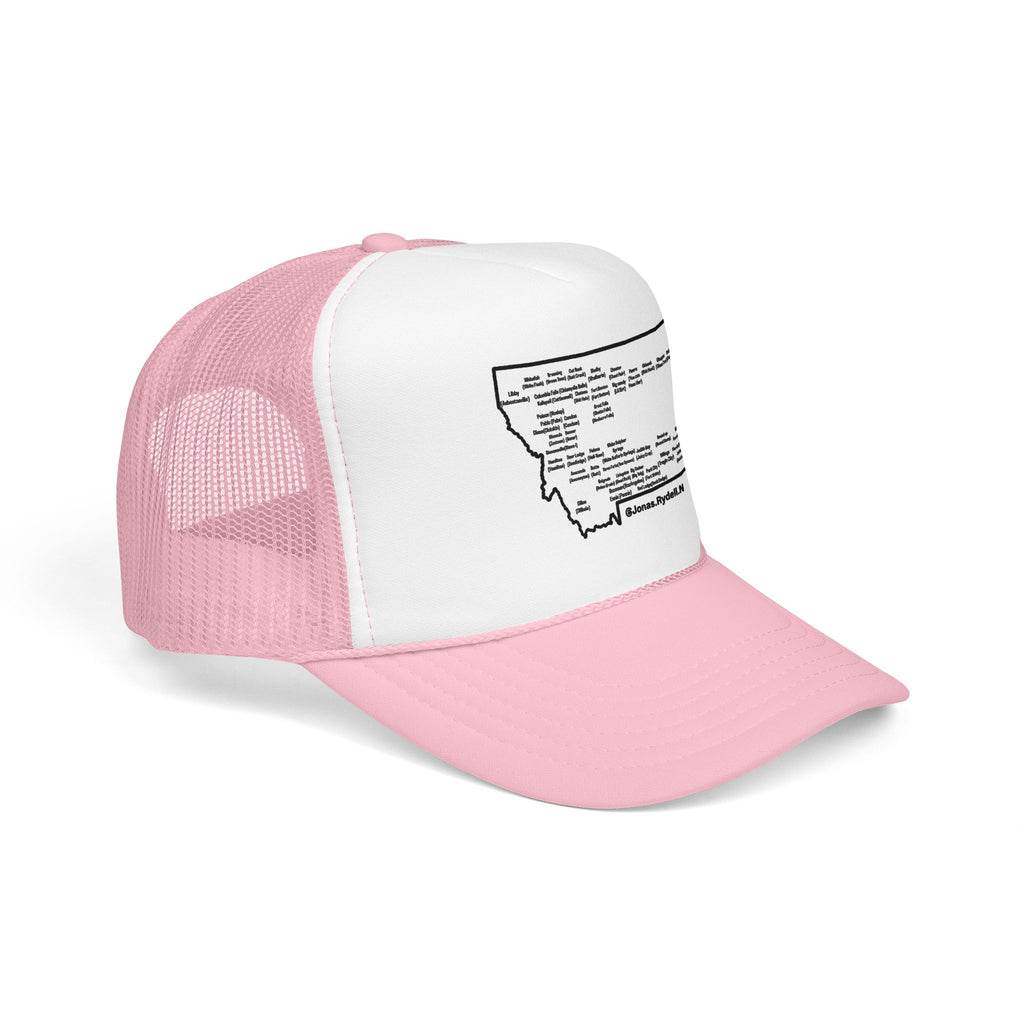 Montana Map Trucker Hat — Vintage Road Map Design