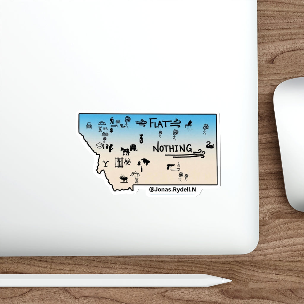 Real Montana Map Sticker