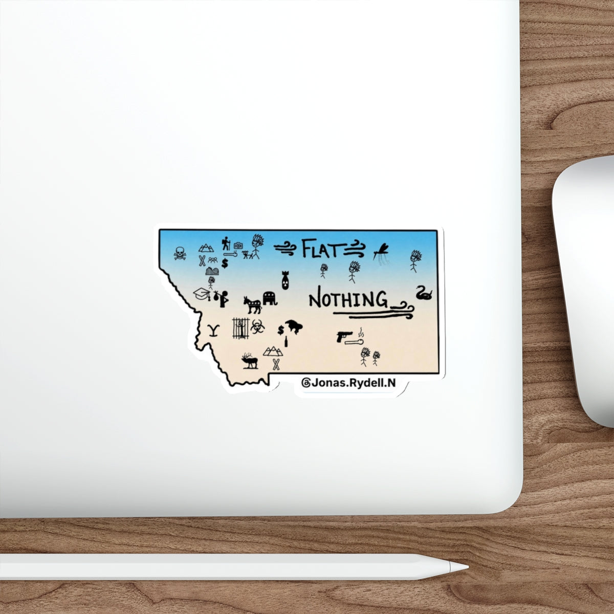 Real Montana Map Sticker
