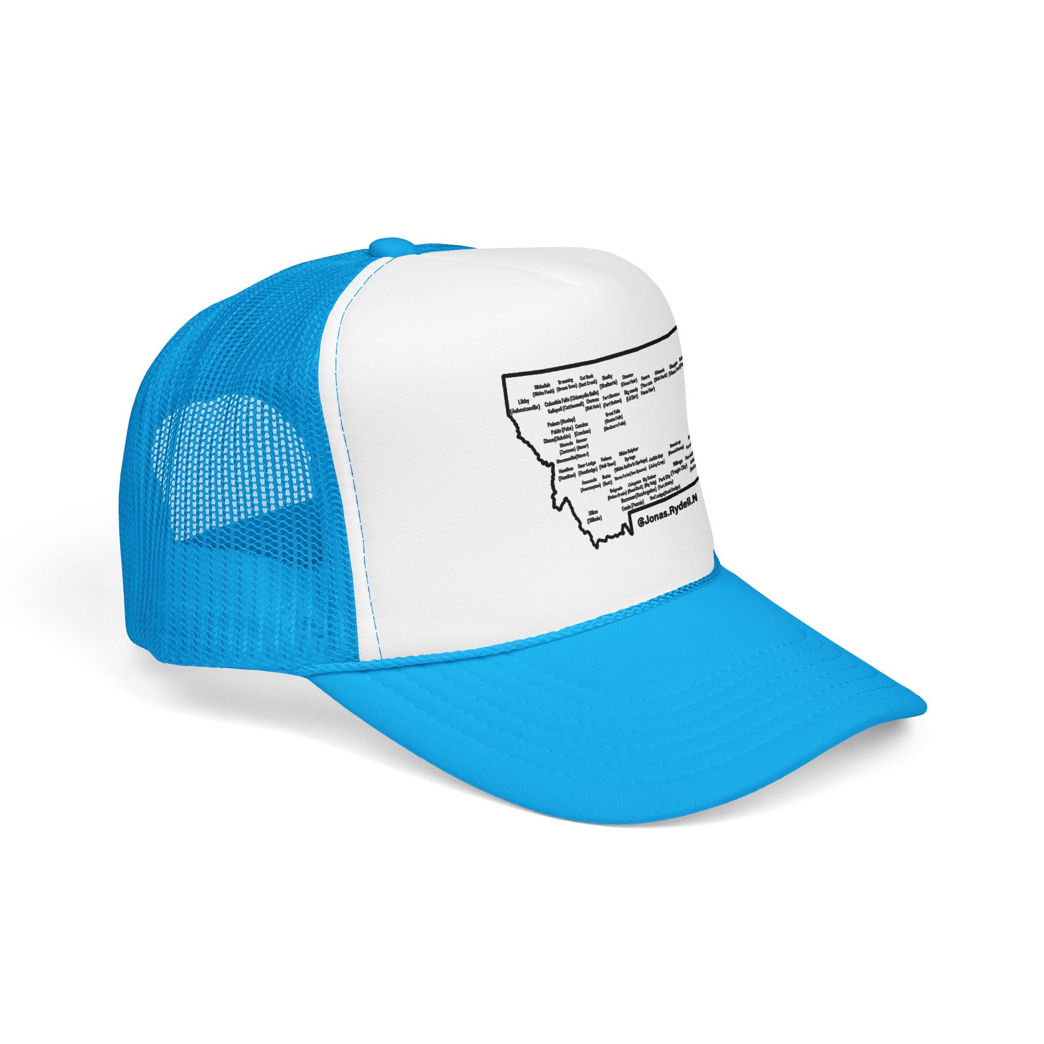 Montana Map Trucker Hat — Vintage Road Map Design
