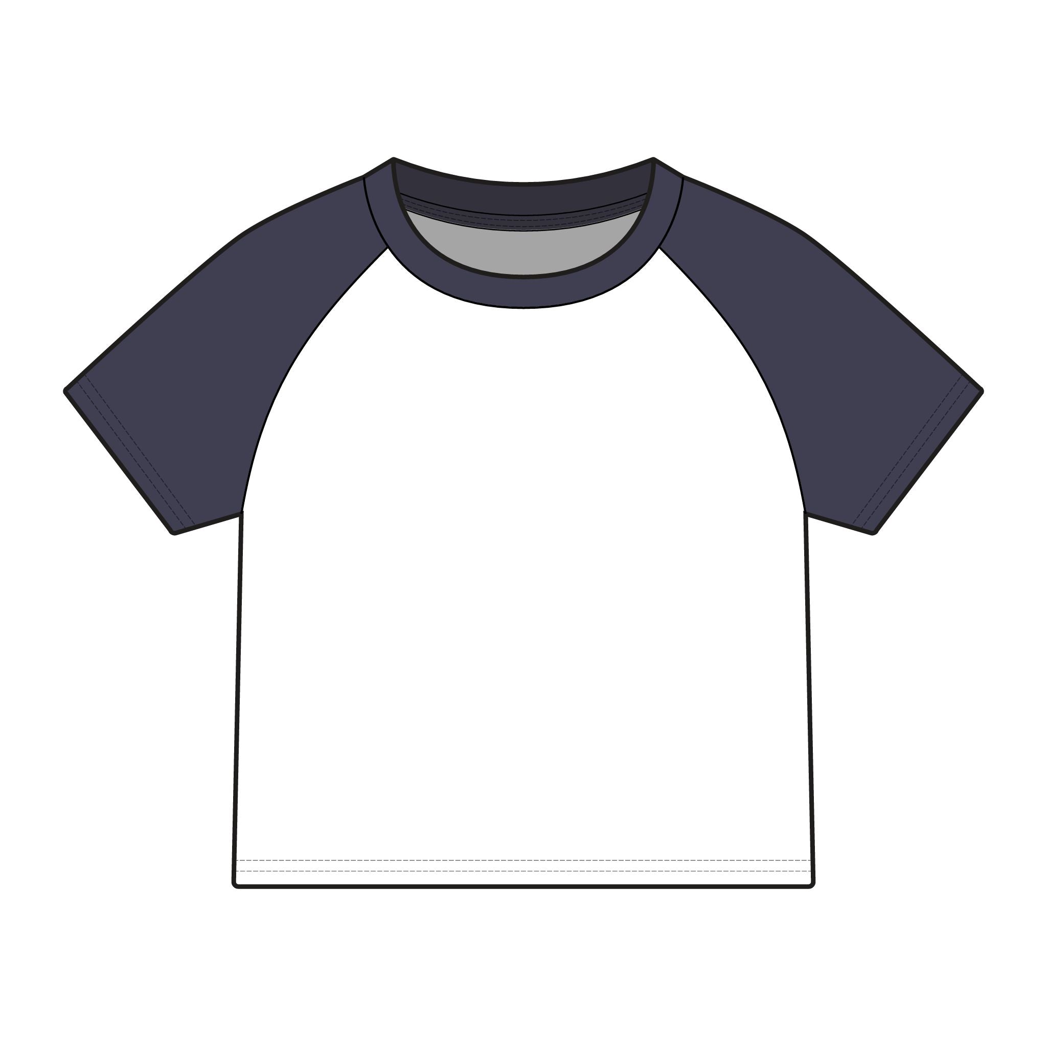 Women's Alwayz Packin in front skull cross guns in back Micro Rib Raglan Baby Tee