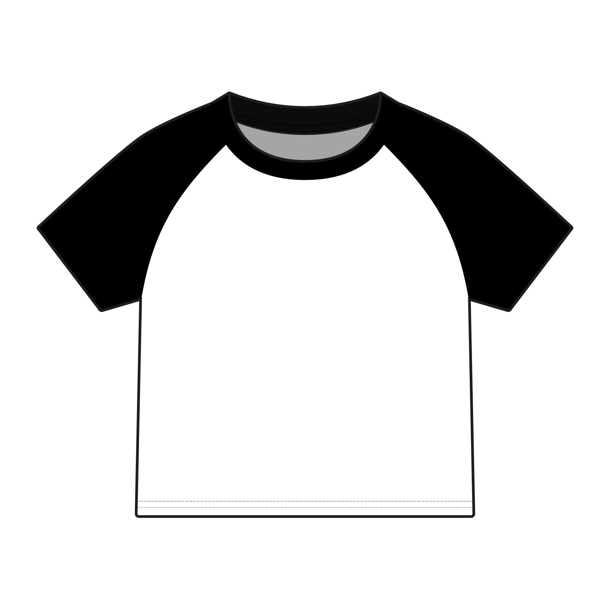 Women's Alwayz Packin in front skull cross guns in back Micro Rib Raglan Baby Tee