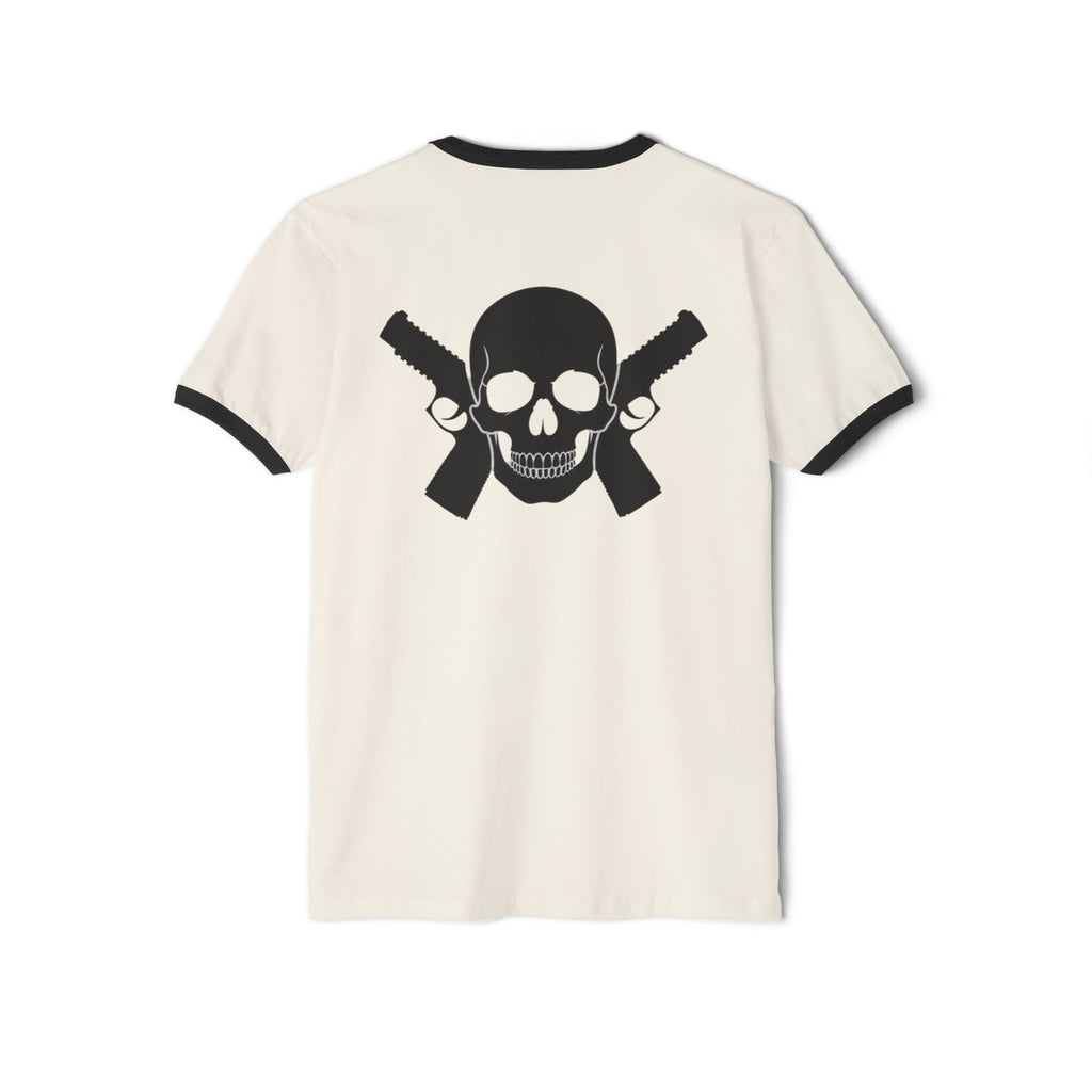 Alwayz Packin on Front Skull and Cross Bones on Back Retro Casual Tee