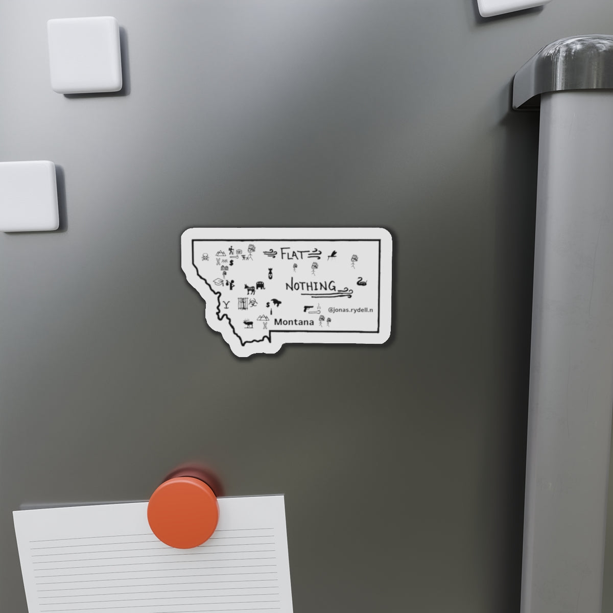 Real Montana Map Magnet various sizes