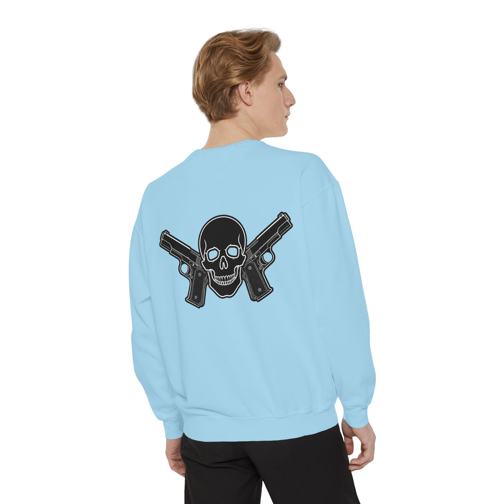 Alwayz Packin Front/ Skull and Guns Back Sweatshirt
