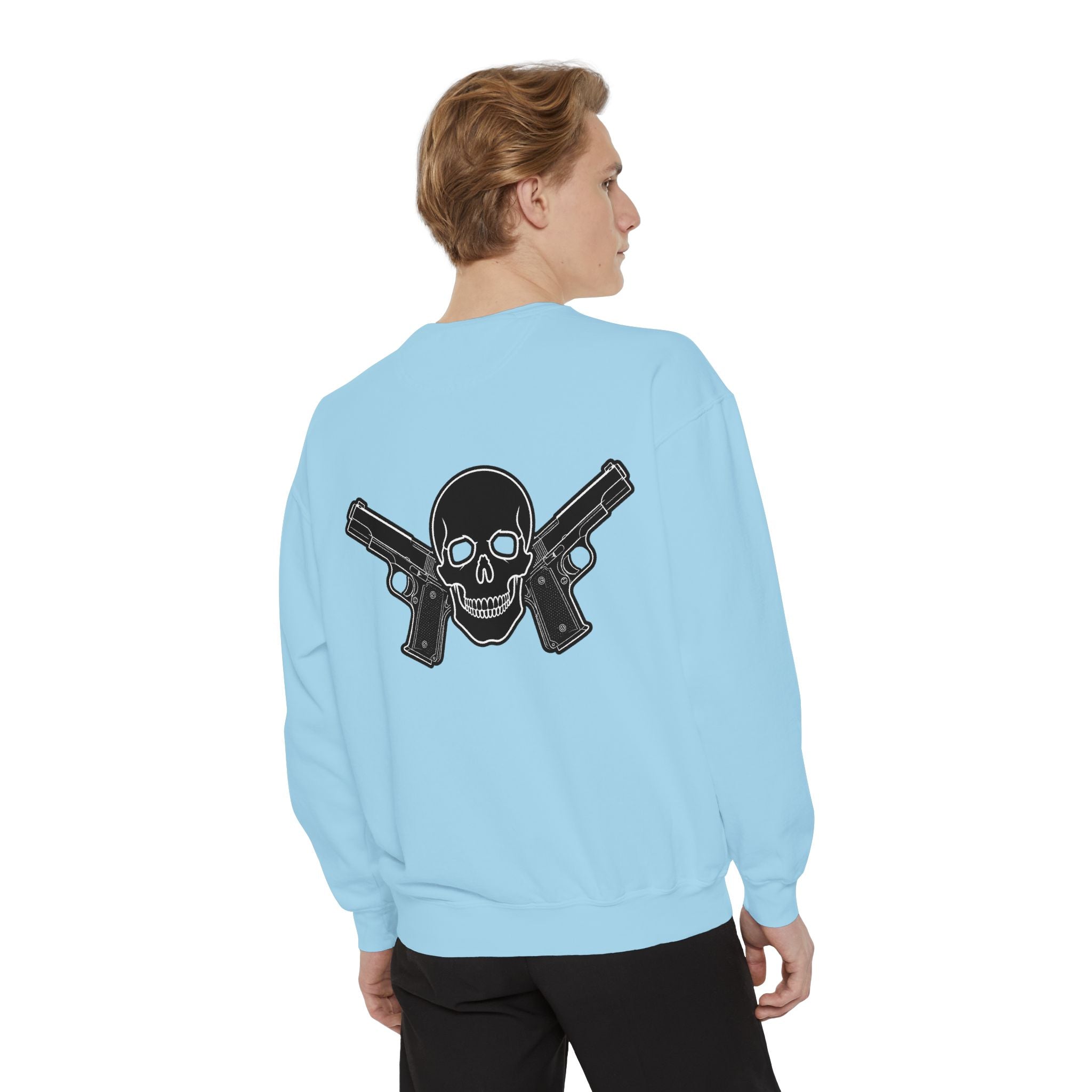 Alwayz Packin Front/ Skull and Guns Back Sweatshirt