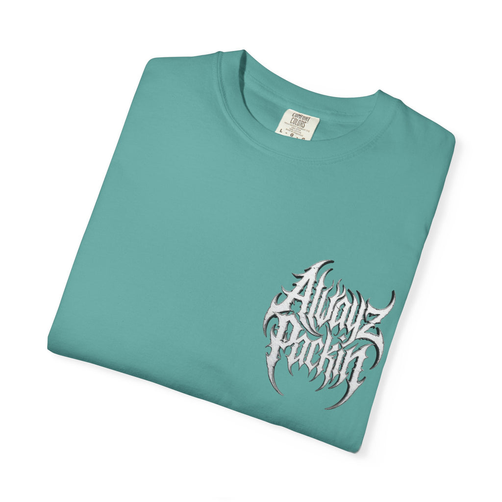 Alwayz Packin Metal Print Front/ Skull and Bones in back