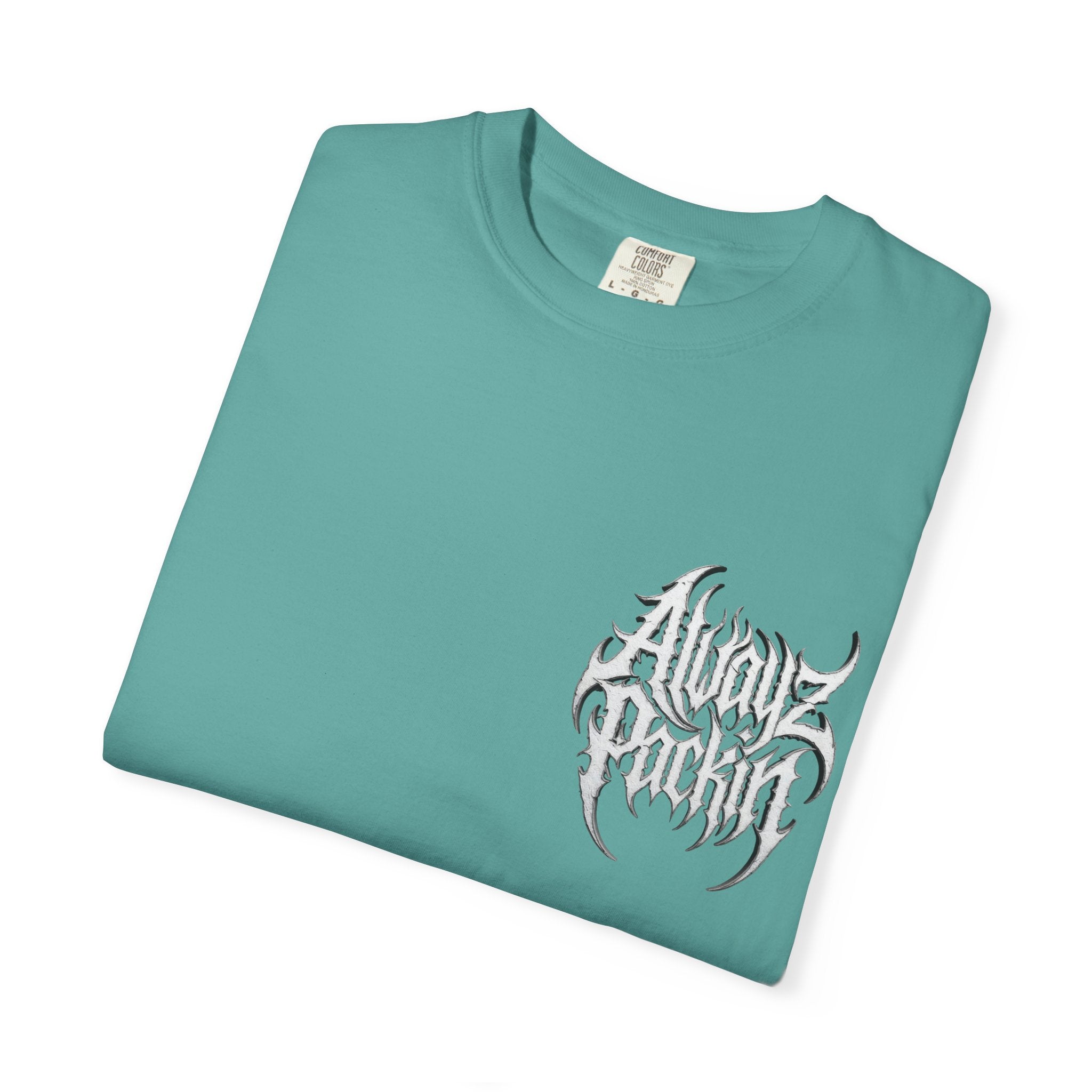 Alwayz Packin Metal Print Front/ Skull and Bones in back