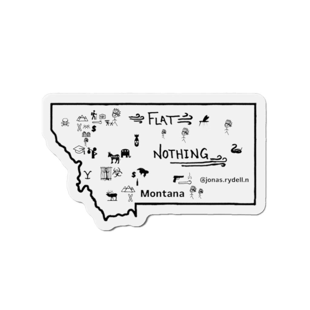 Real Montana Map Magnet various sizes