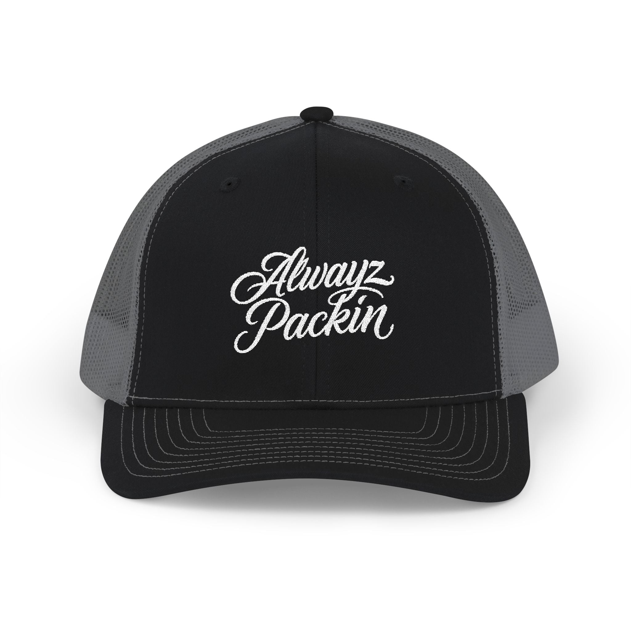 Embroidered Alwayz Packin Snapback Trucker Cap