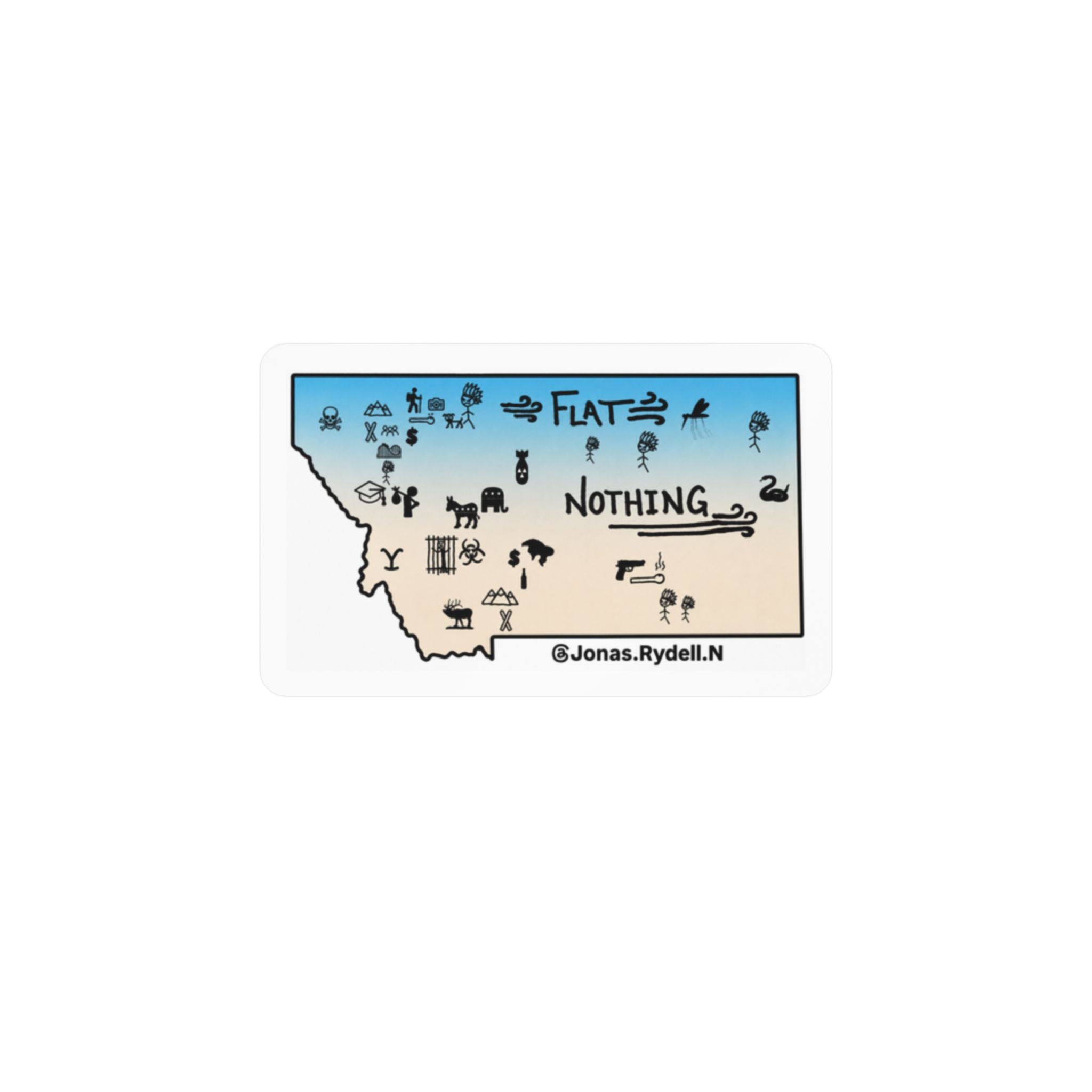 Original Montana Map Sticker
