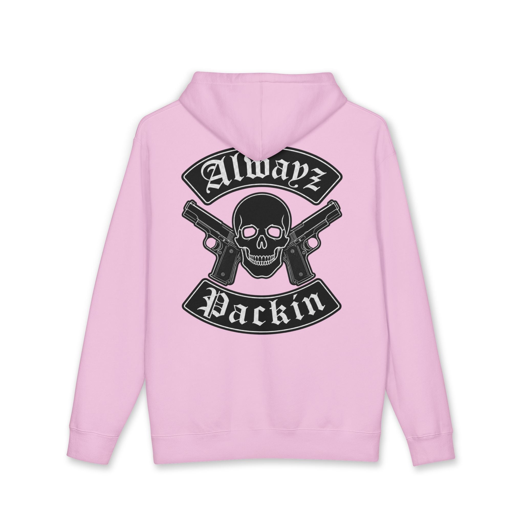 Alwayz Packin Front/ Skull and Guns Back with Rocker