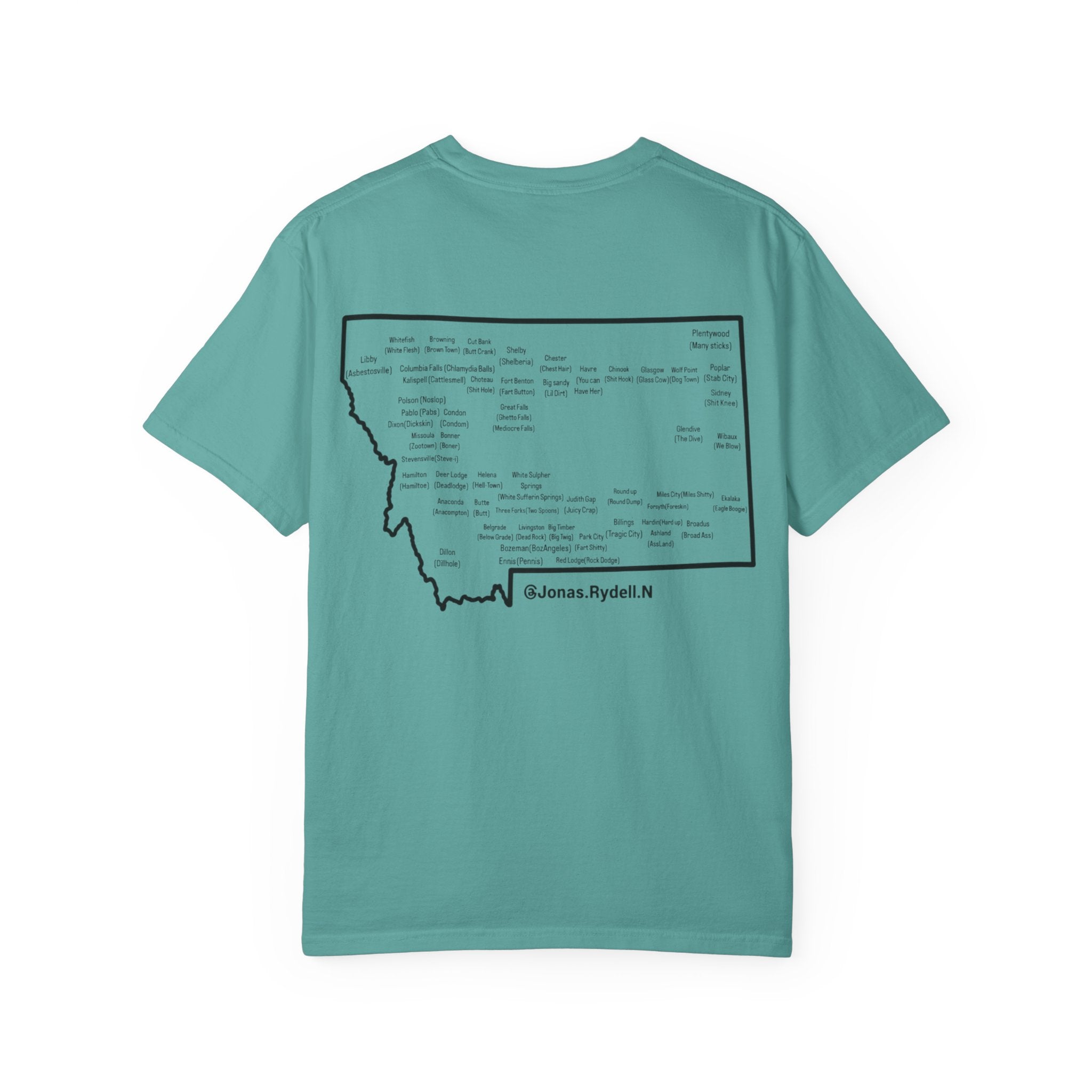 Montana (NOT A Touron) In Front/ Montana Towns with Nicknames Back