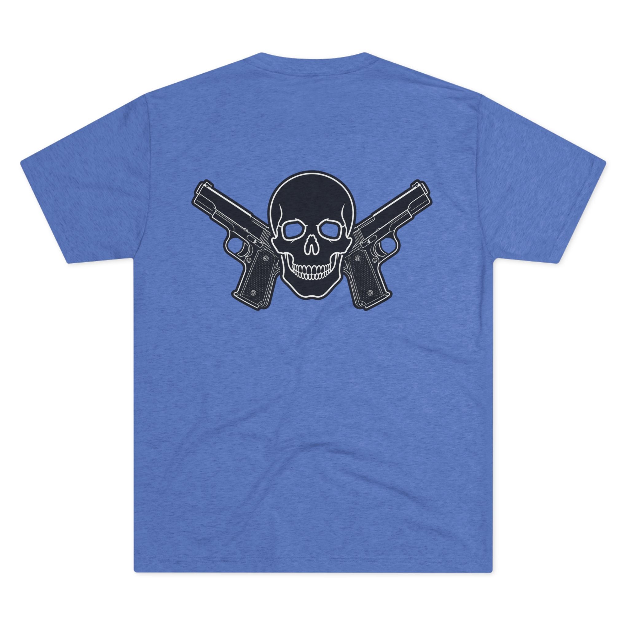 Tri- Blend Always Packin front Skull and Cross Bones back