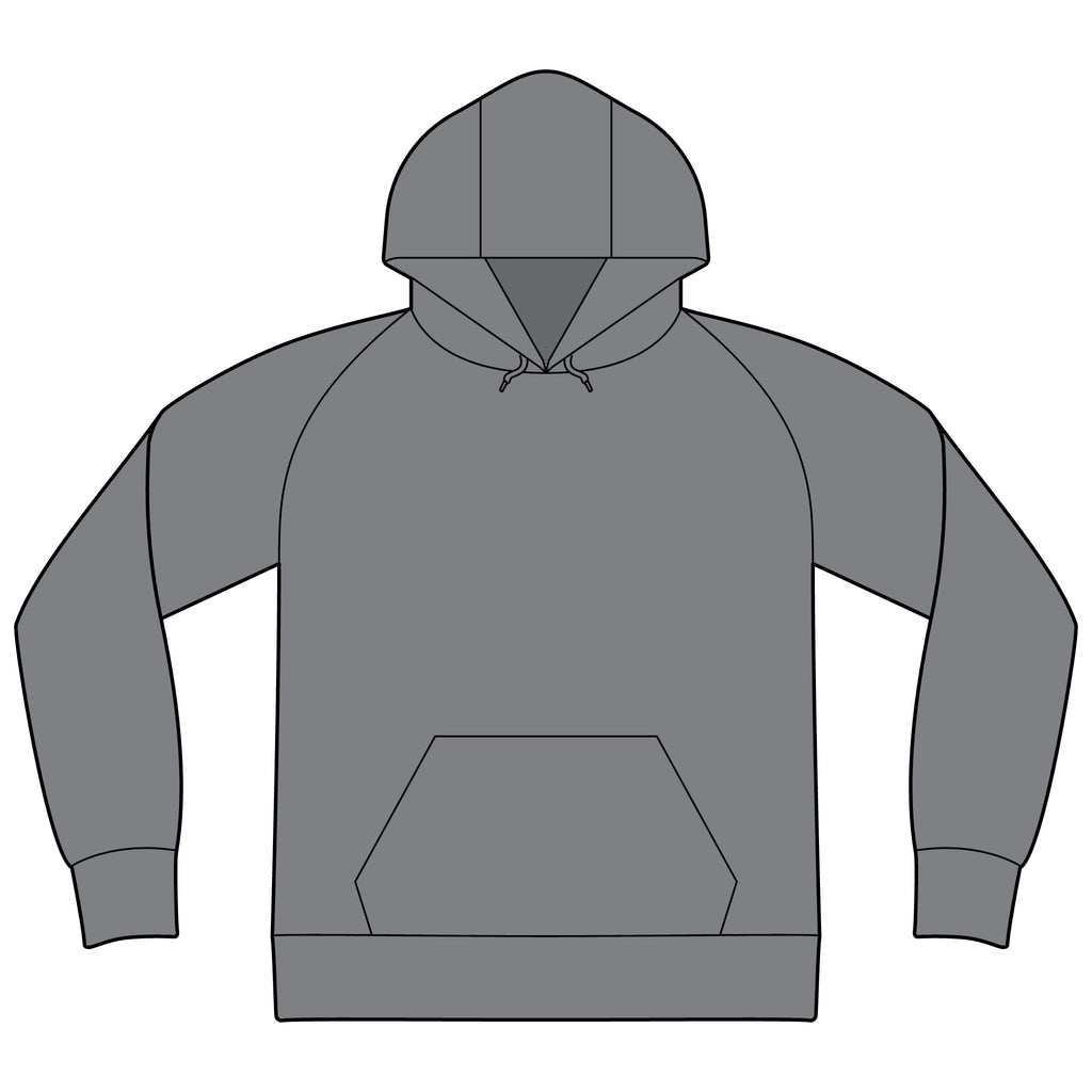 Alwayz packin front/ skull and guns back Unisex Raglan Hooded Sweatshirt