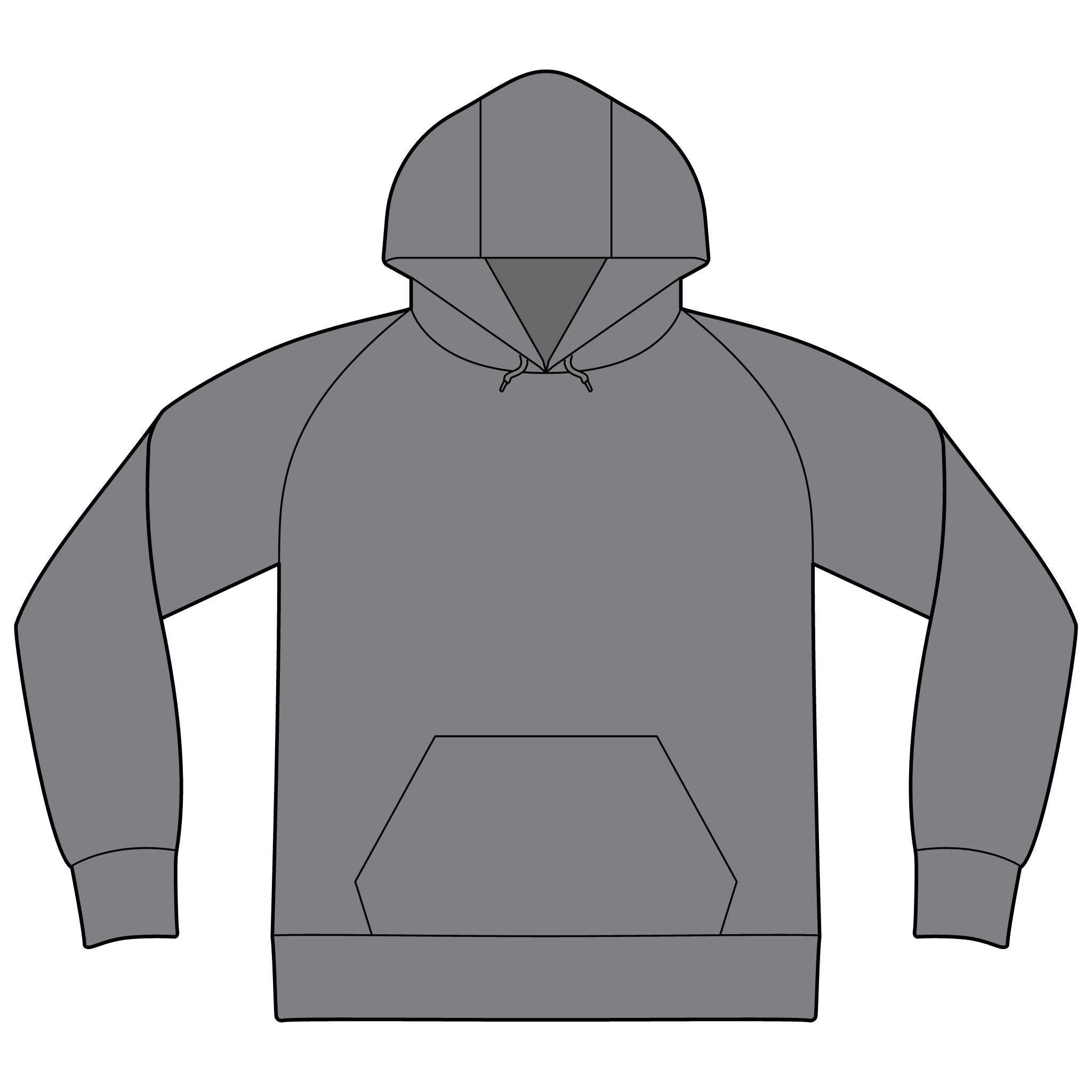Alwayz packin front/ skull and guns back Unisex Raglan Hooded Sweatshirt