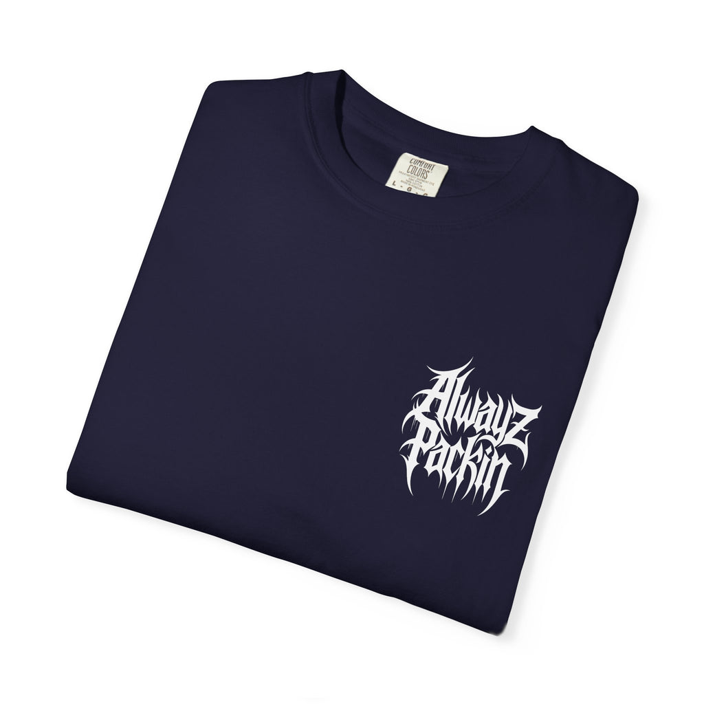 Alwayz Packin Metal Print Front/ Skull and Bones in back