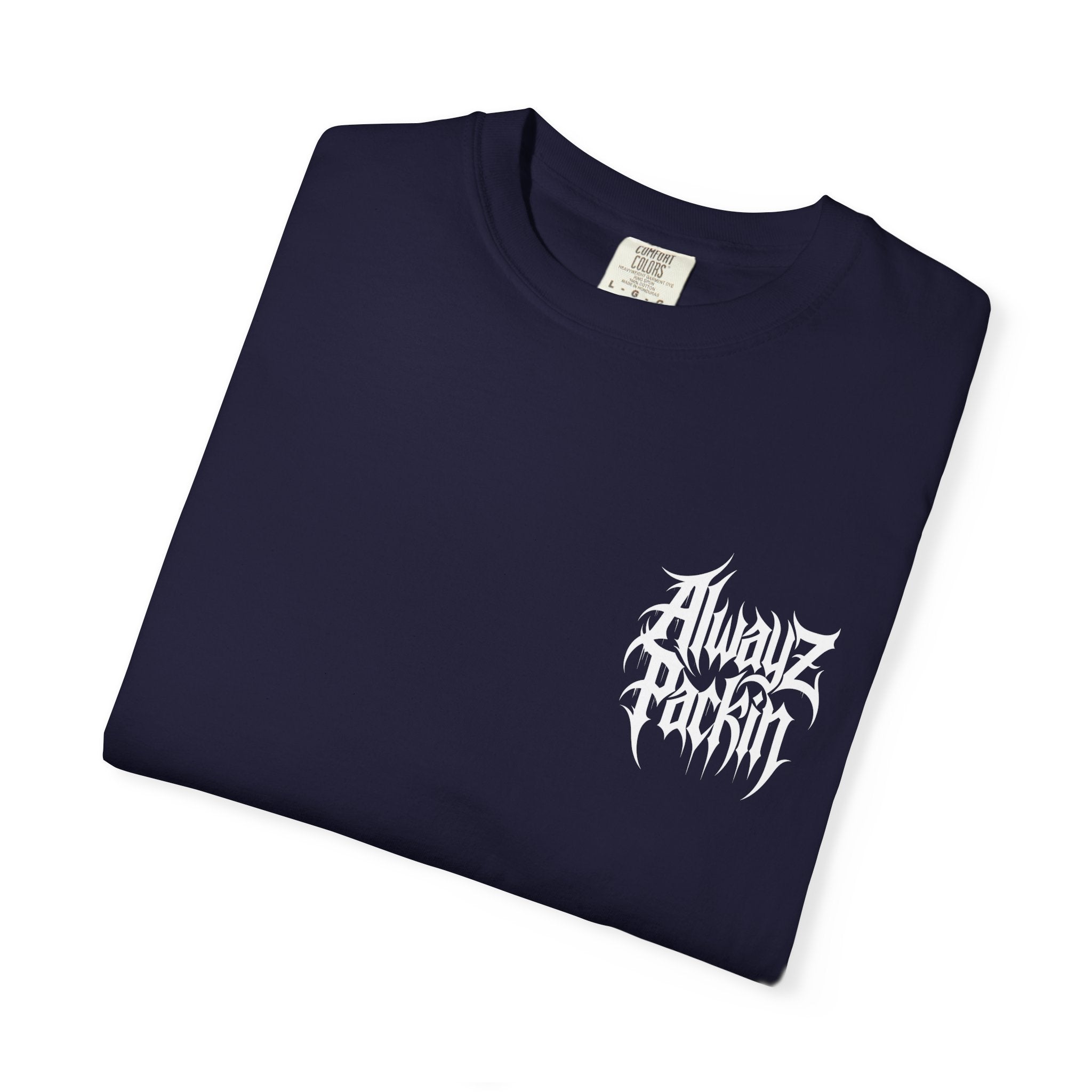 Alwayz Packin Metal Print Front/ Skull and Bones in back