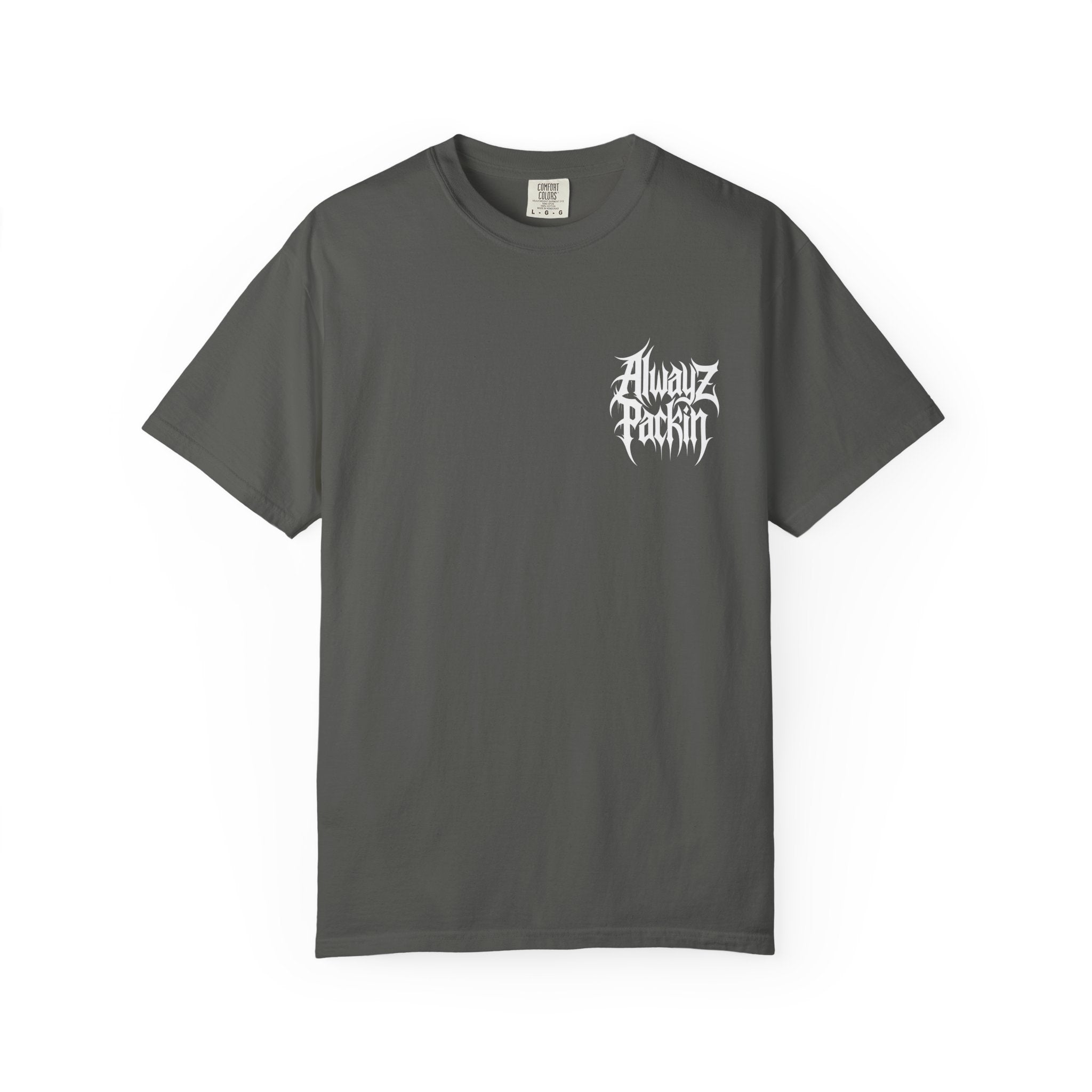 Alwayz Packin Metal Print Front/ Skull and Bones in back