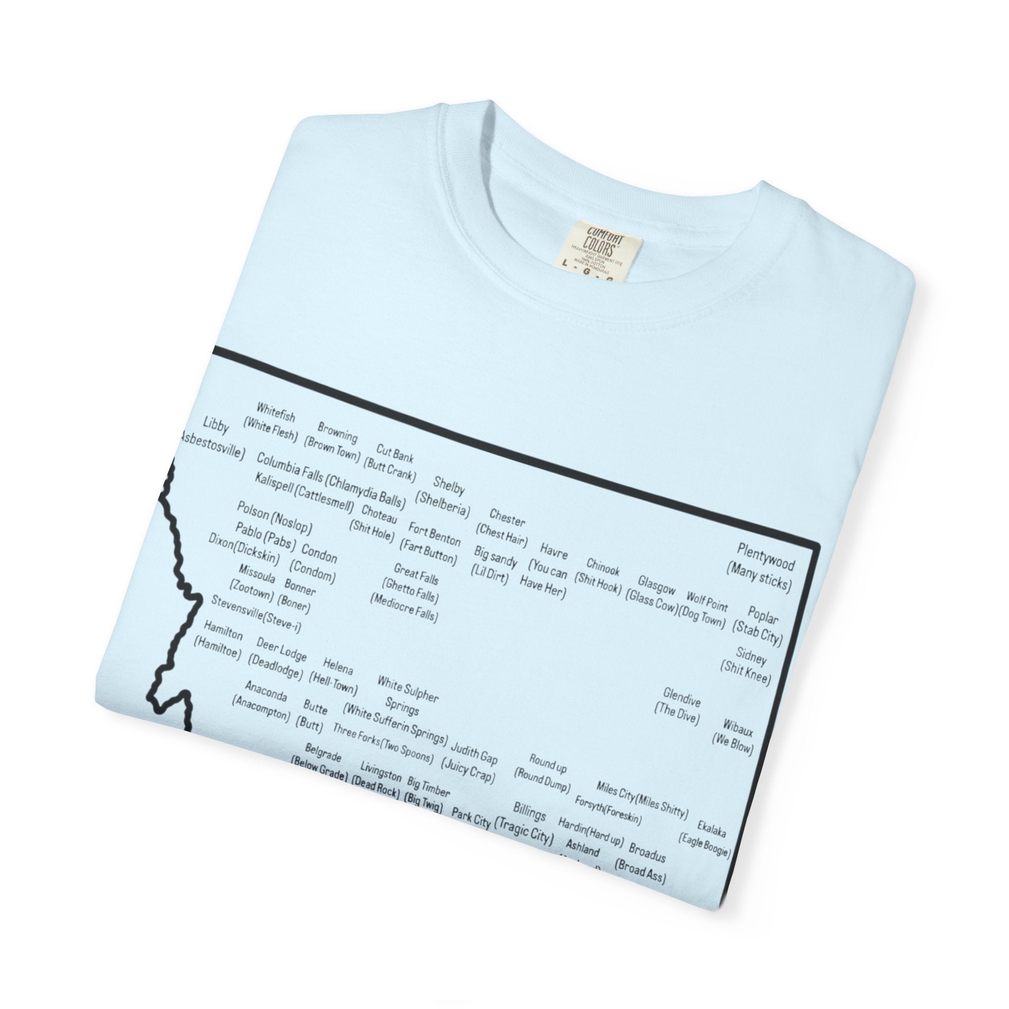 Montana Towns and Nicknames T-Shirt