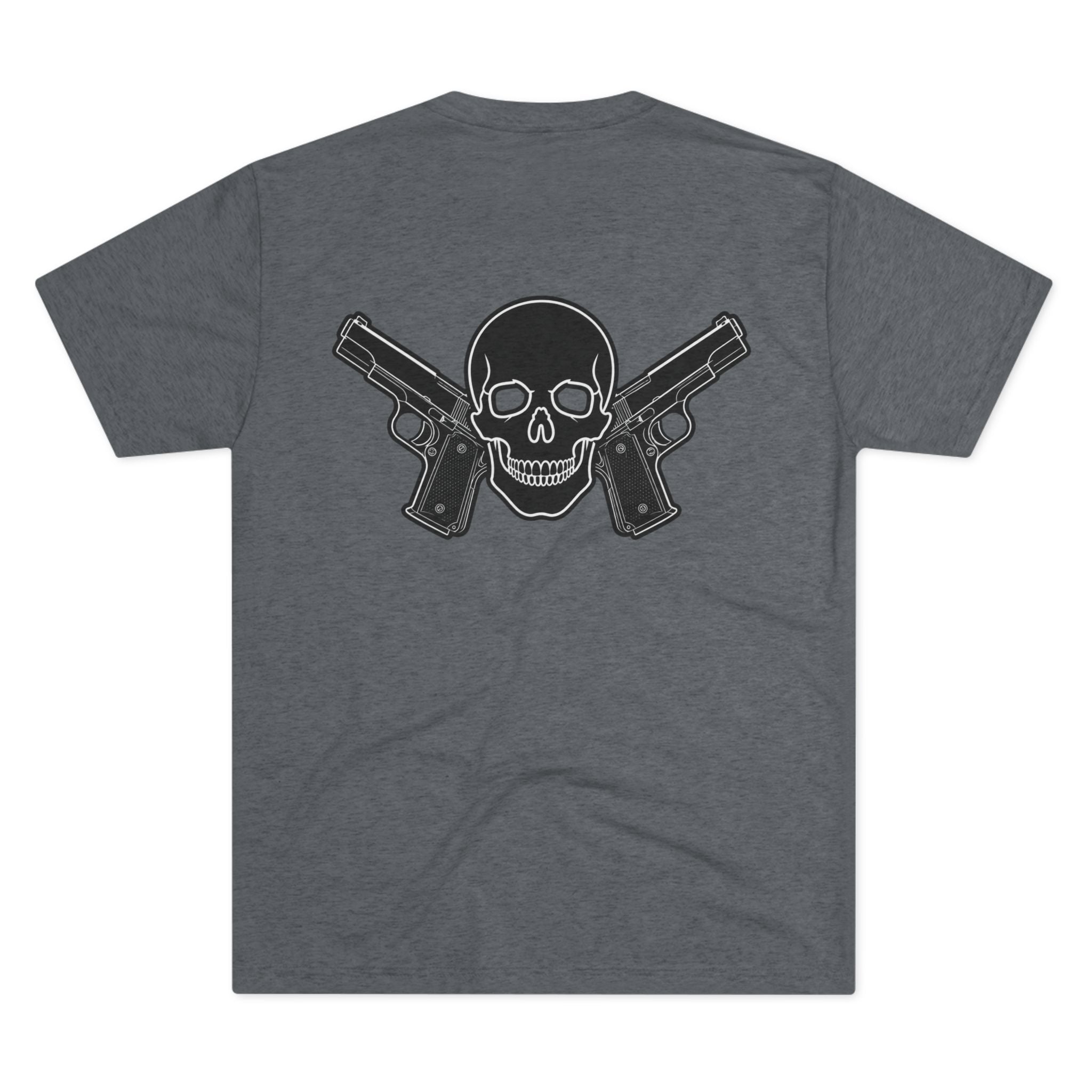 Tri- Blend Always Packin front Skull and Cross Bones back